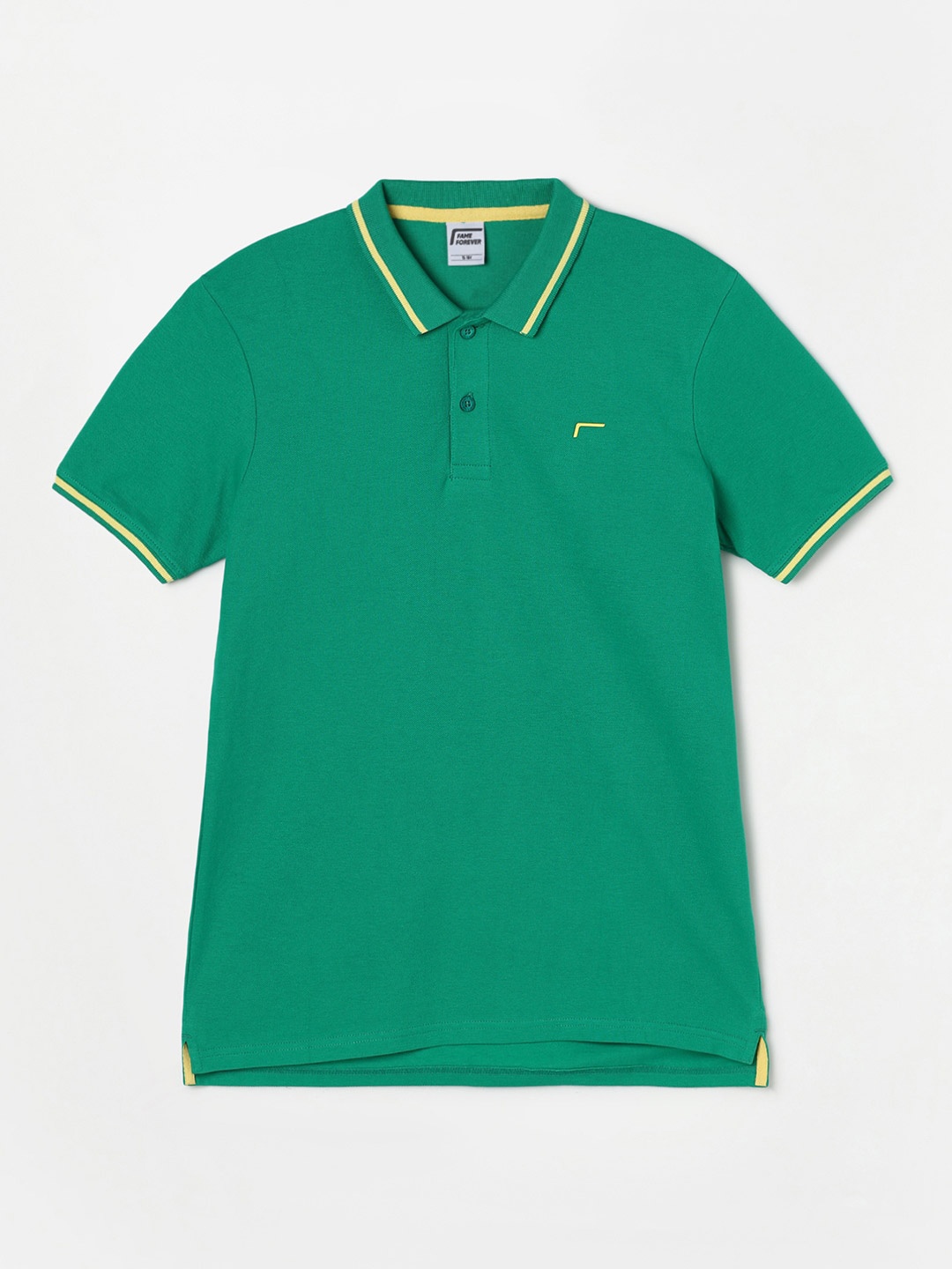 

Fame Forever by Lifestyle Boys Polo Collar Cotton T-shirt, Green