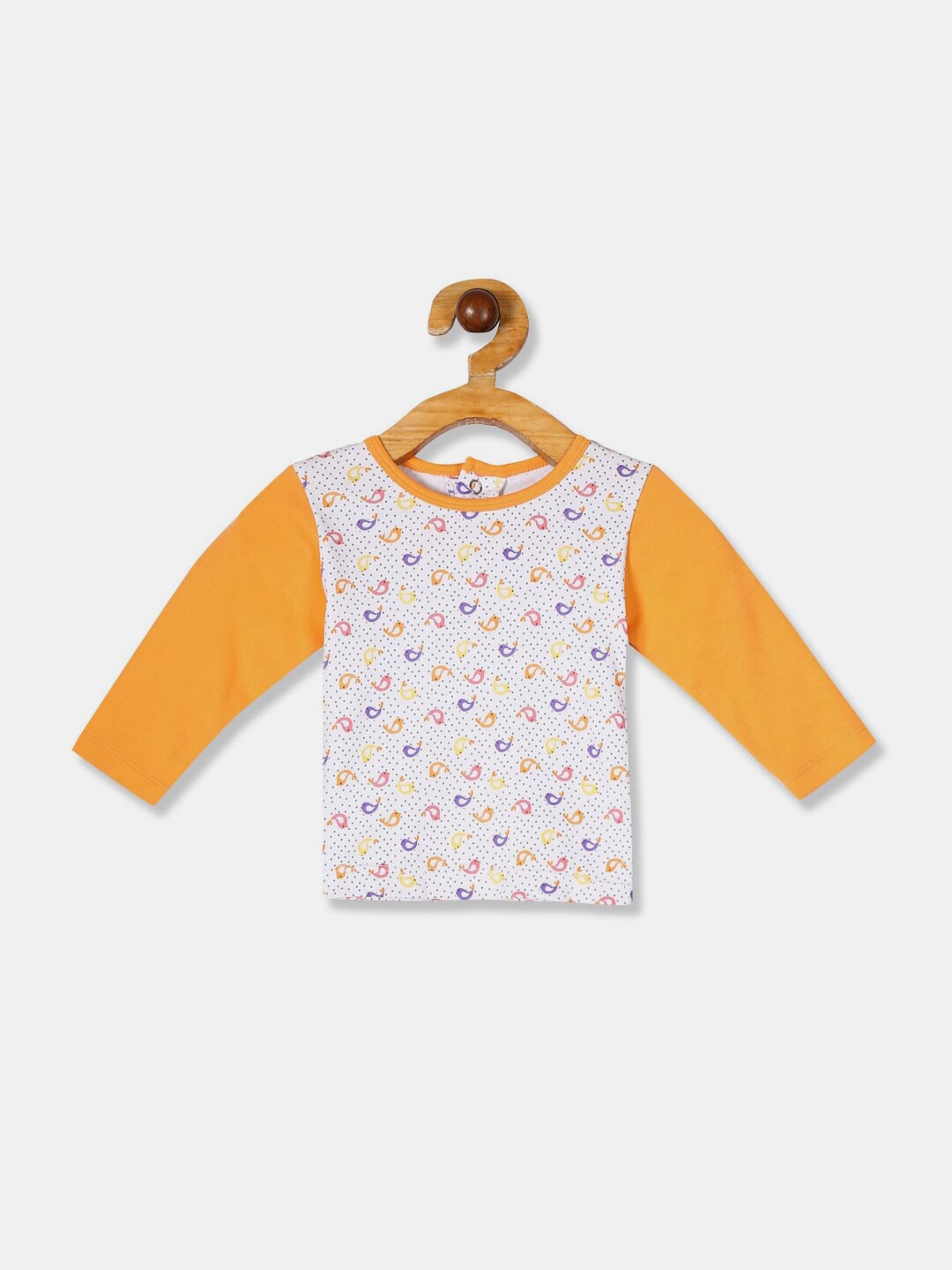

V-Mart Infant Girls Conversational Printed Round Neck Cotton Pullover, White