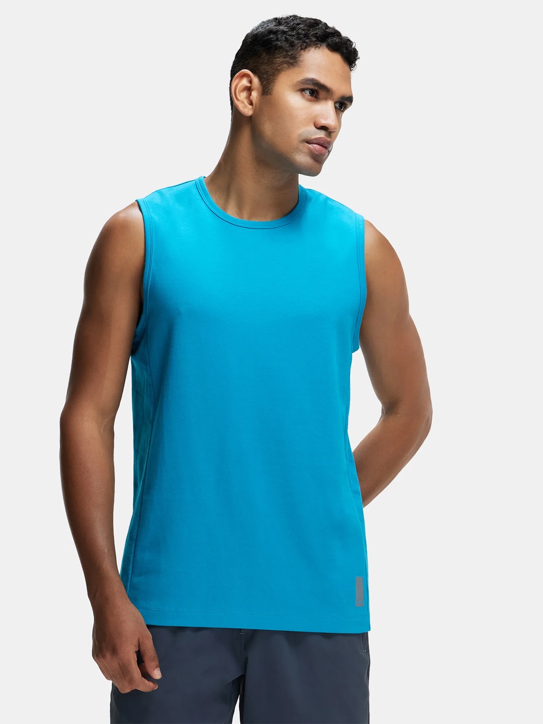 

Jockey Sleeveless Breathable Mesh Antimicrobial Sports T-shirt, Blue