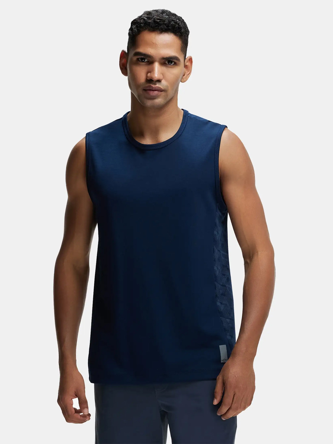 

Jockey Antimicrobial Breathable Mesh Training Or Gym Sleeveless T-shirt, Navy blue