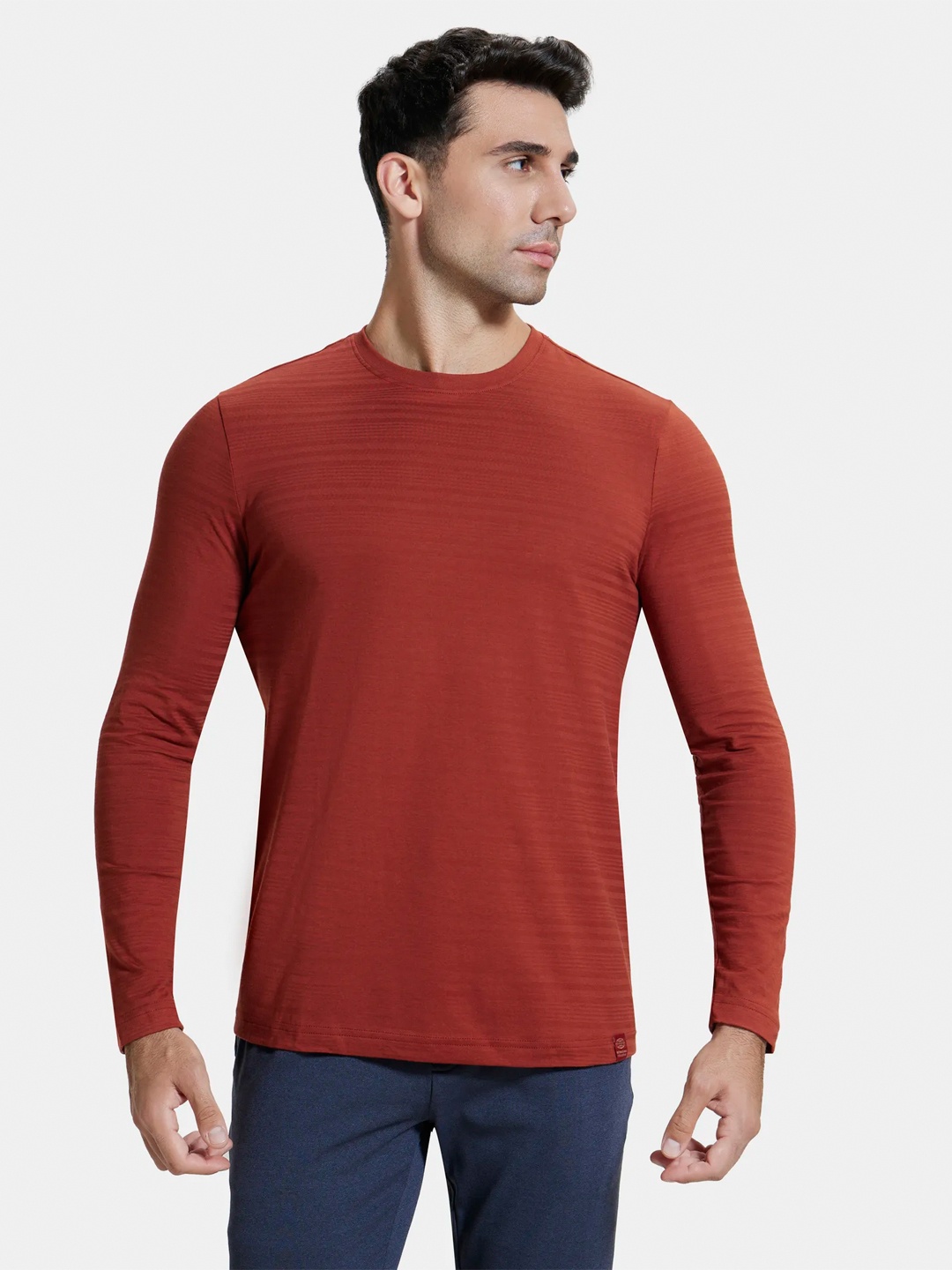 

Jockey Super Combed Supima Cotton Solid Round Neck Full Sleeve Tshirt-IM22, Red