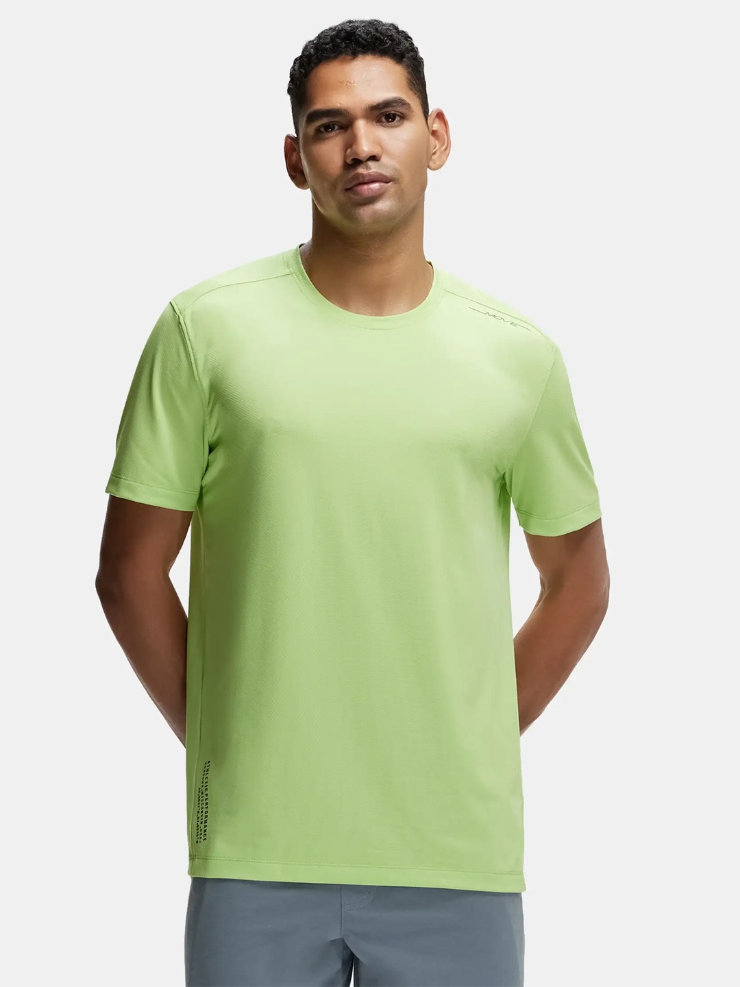 

Jockey Recycled Microfiber Stretch Fabric Breathable Mesh Tshirt-MV37, Green