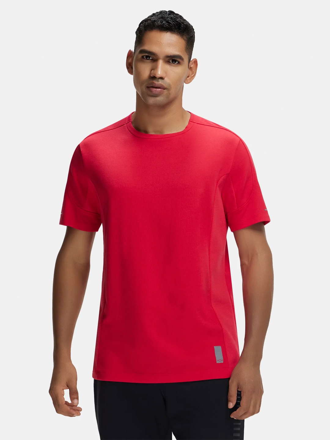 

Jockey Raglan Sleeves Breathable Mesh Antimicrobial Cotton Sports T-shirt, Red