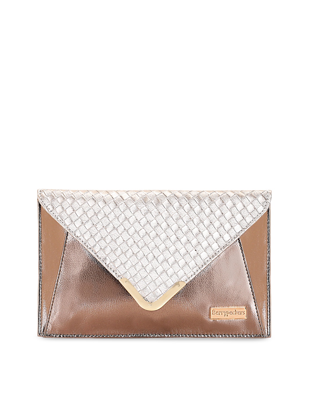 

Berrypeckers Gunmetal-Toned Structured Sling Bag with Tasselled, Metallic