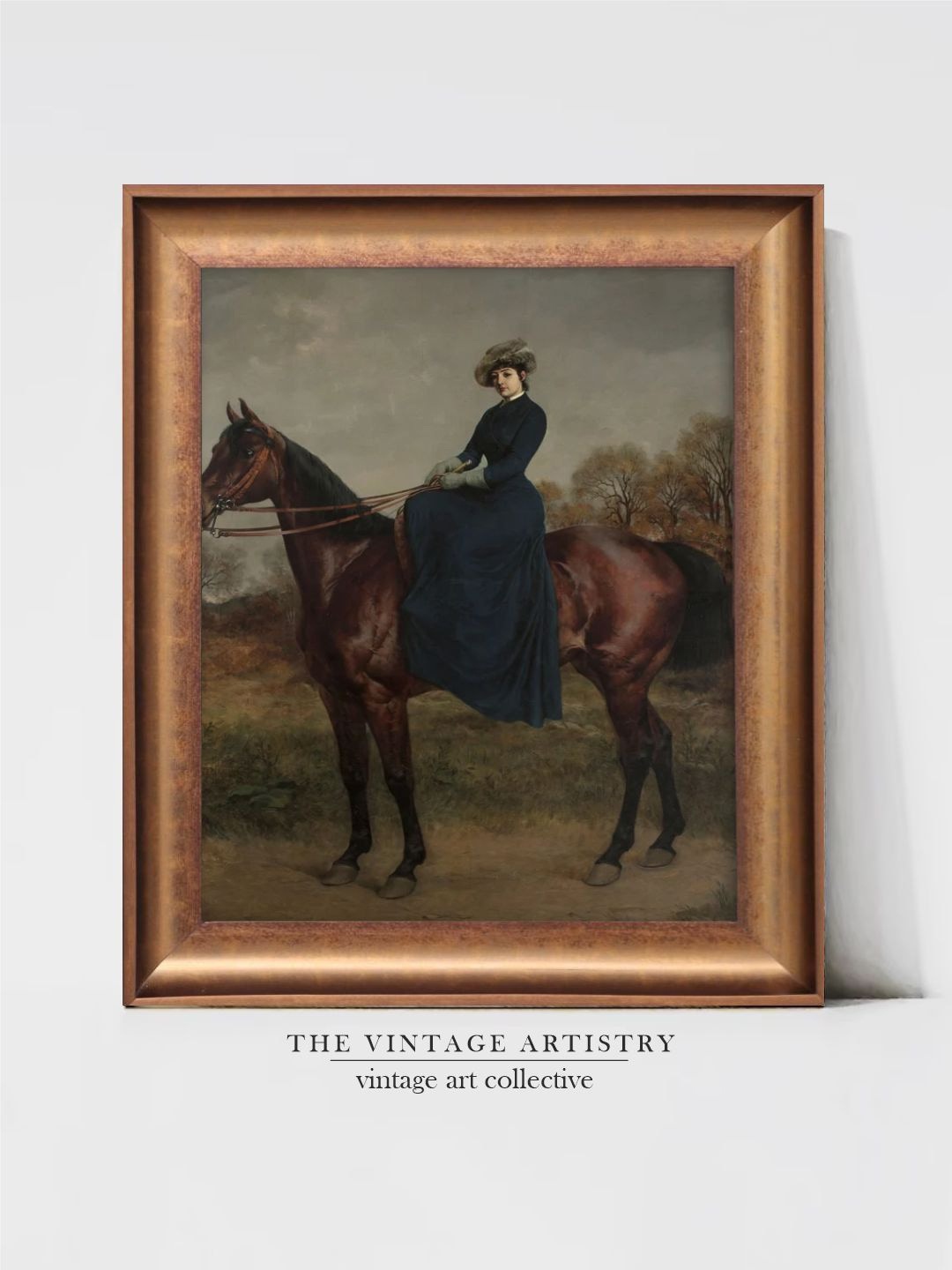 

THE VINTAGE ARTISTRY Green & Brown Abstract Printed Framed Wall Painting