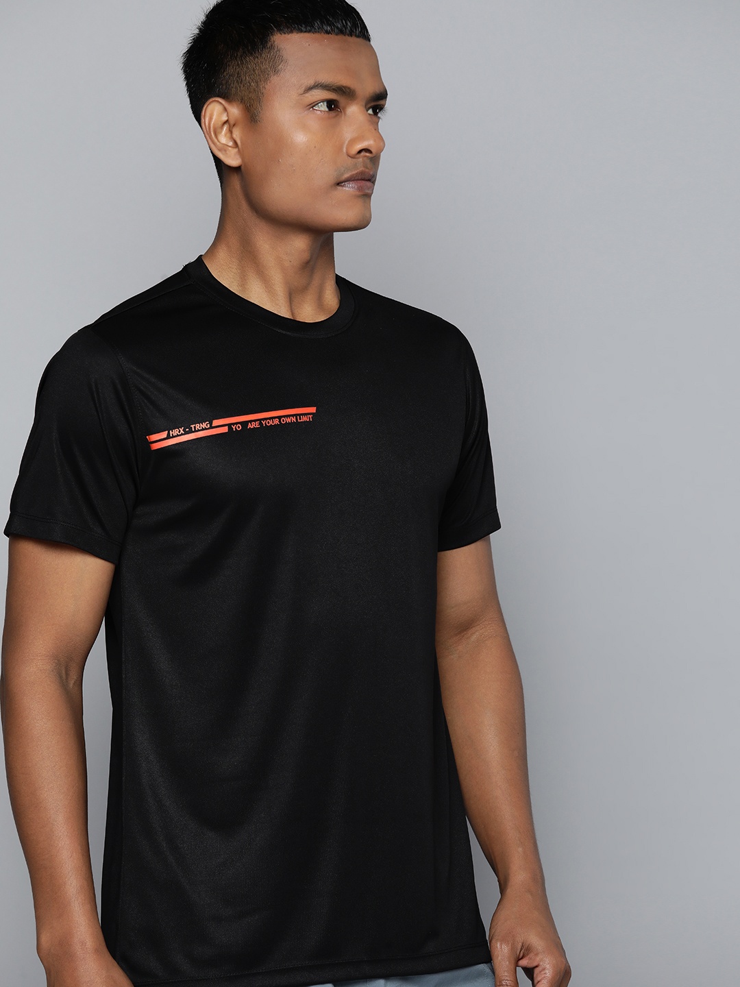 

HRX by Hrithik Roshan Typography Printed T-shirt, Black