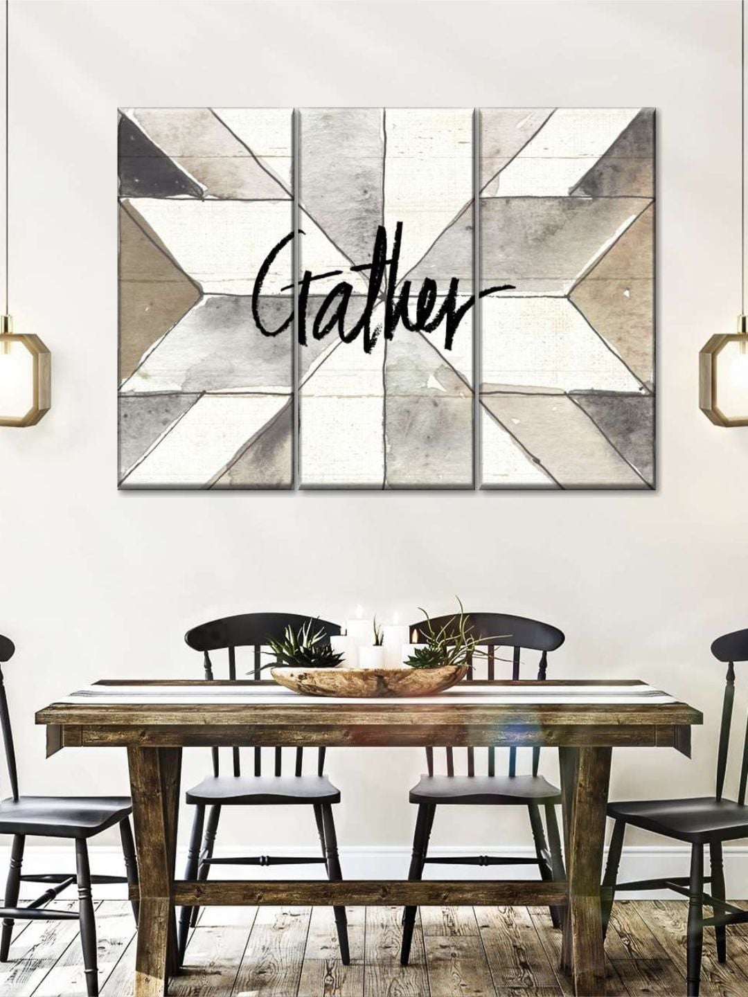 

POSTERS AND TRUSS 3-Pcs White & Black Farm Memories Gather Framed Wall Painting