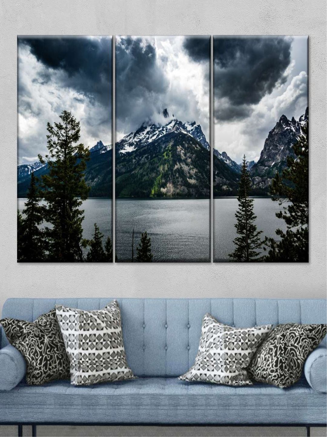 

POSTERS AND TRUSS 3-Pcs White & Green Grand Teton National Park II Printed Framed Wall Art