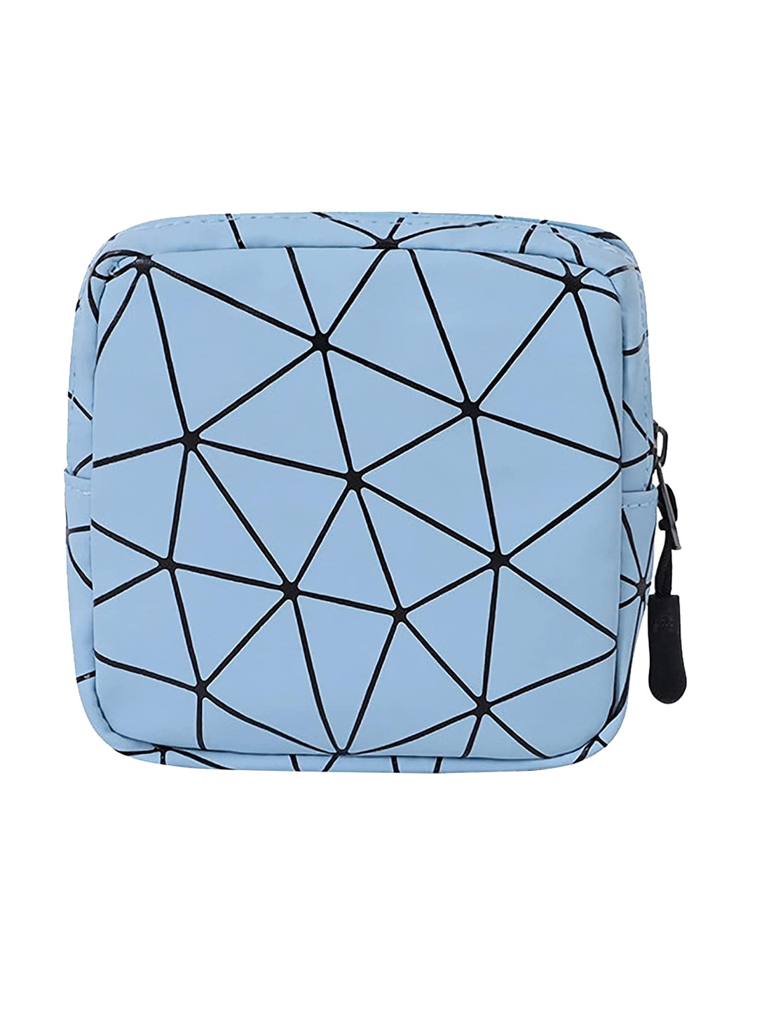 

Awestuffs Geometric Printed Travel Pouch, Blue