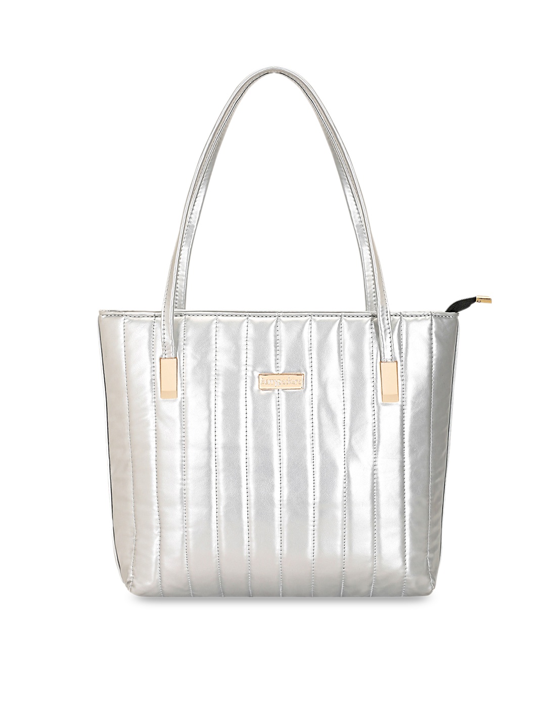 

Berrypeckers Quilted Structured Shoulder Bag, Silver