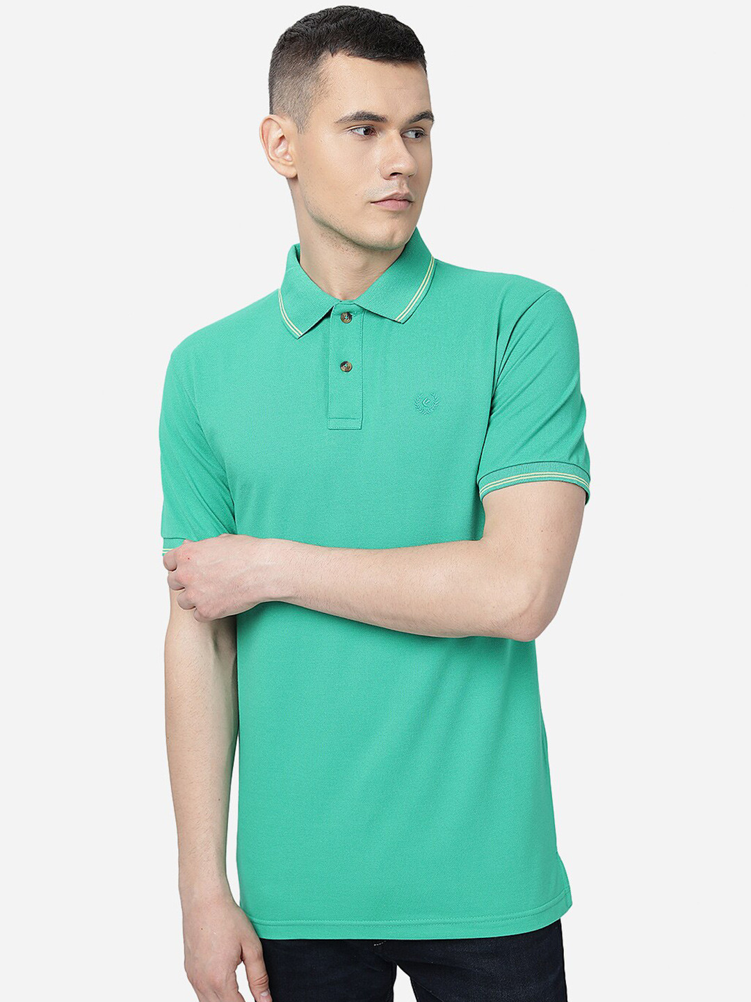 

Greenfibre Polo Collar T-shirt, Green