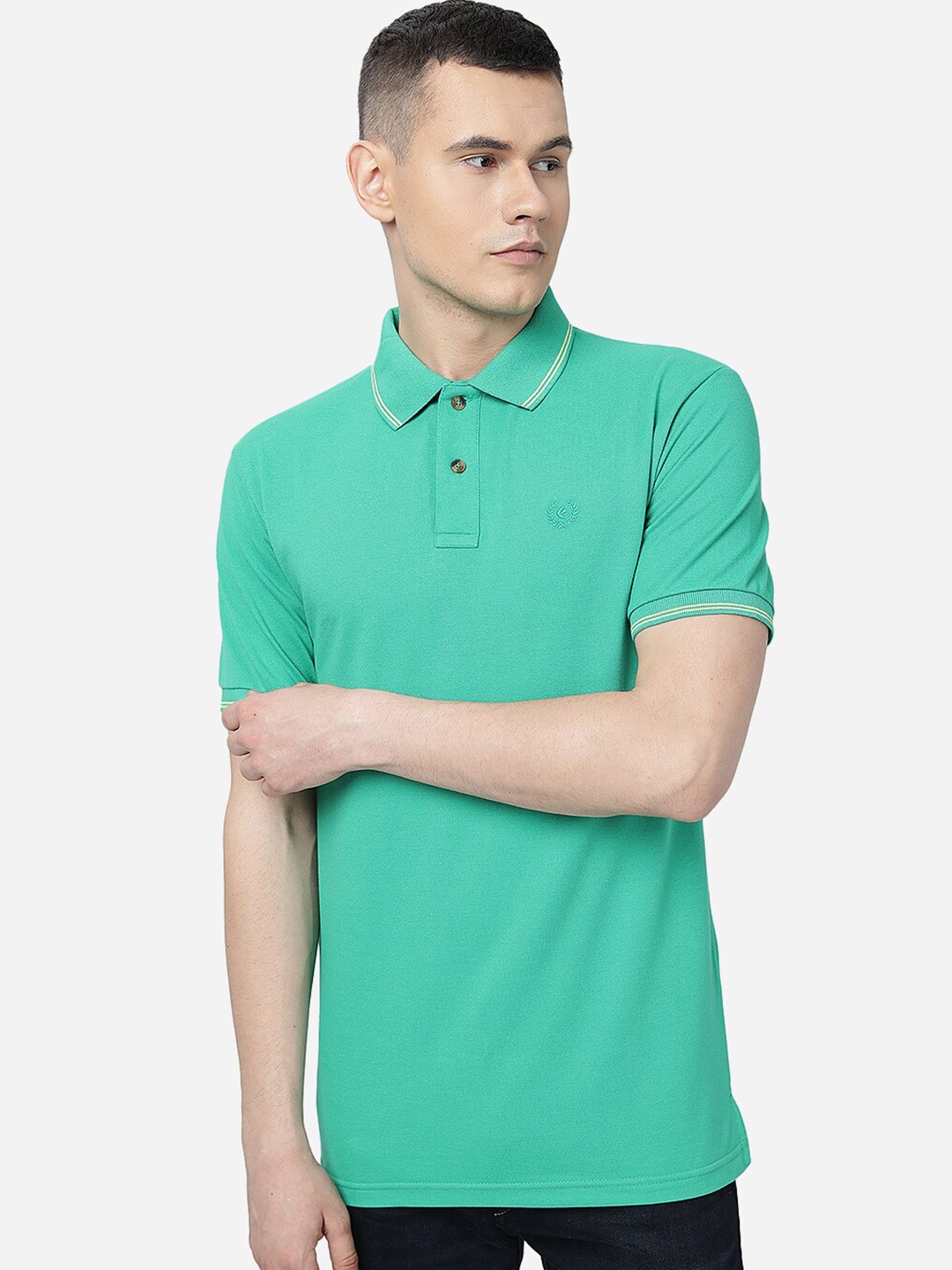 

Greenfibre Polo Collar T-shirt, Green