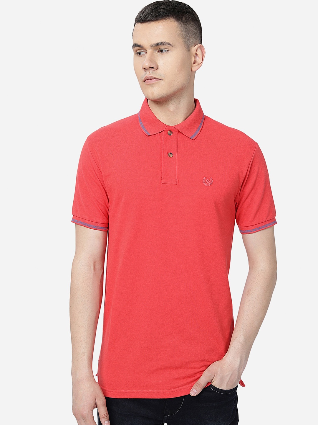 

Greenfibre Polo Collar T-shirt, Red