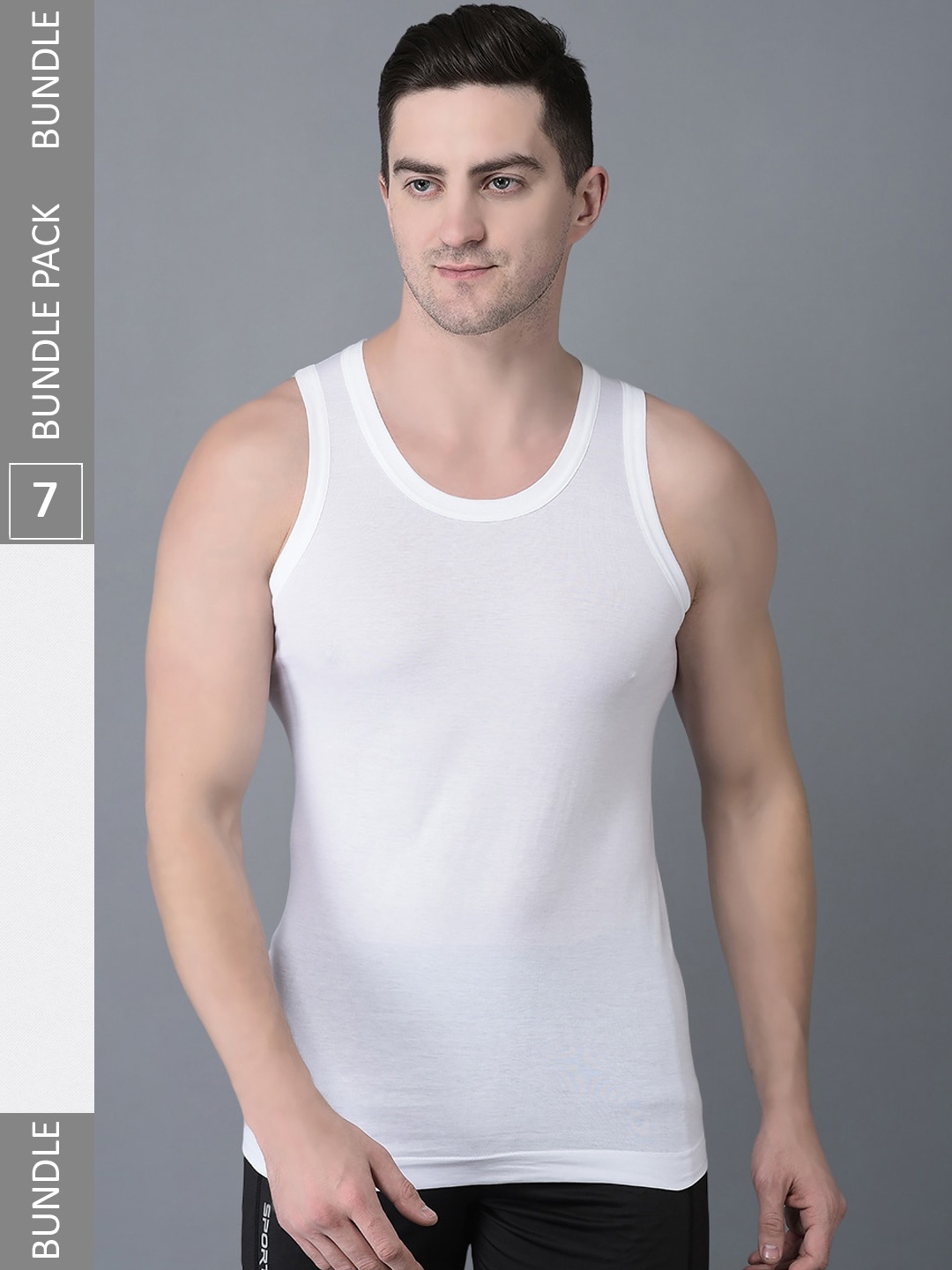

Dollar Bigboss Pack of 7 Egyptian Cotton Vest, White