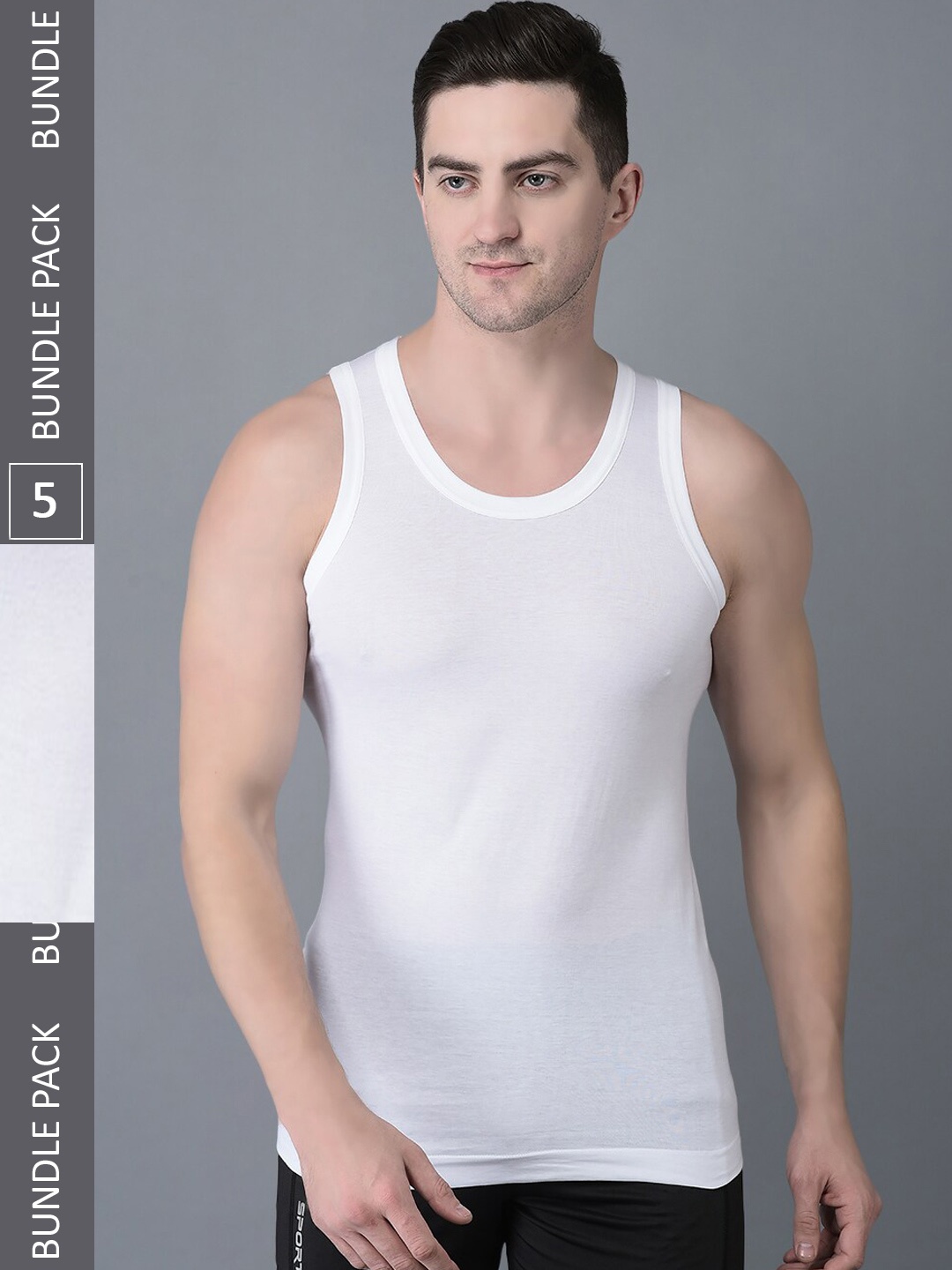 

Dollar Bigboss Pack of 5 Egyptian Cotton Vest, White