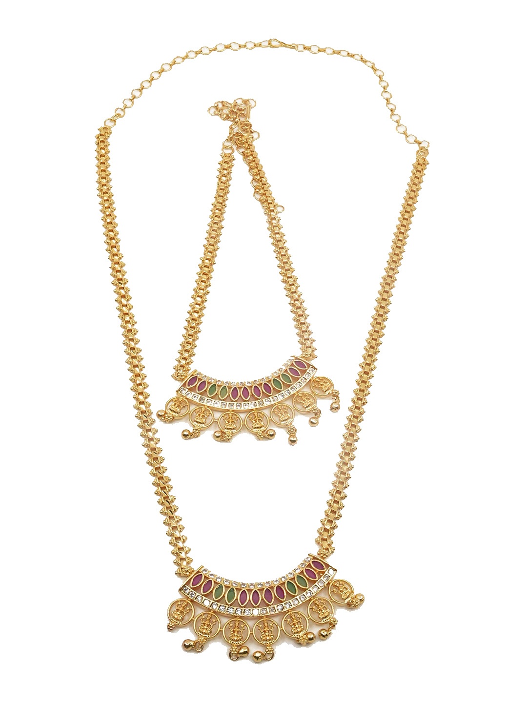 

GRIIHAM Set Of 2 Gold-Plated Temple Necklace
