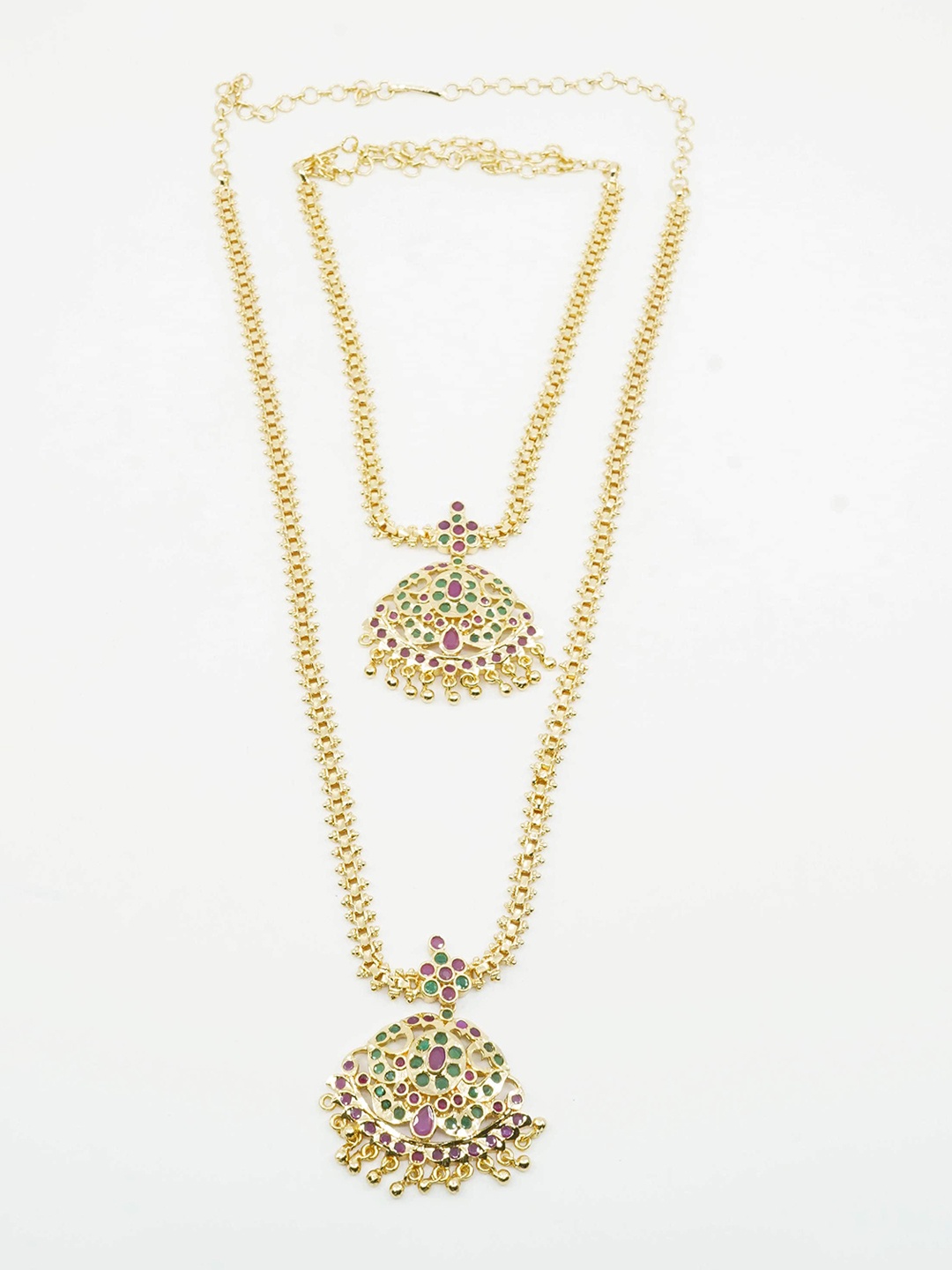 

GRIIHAM Set Of 2 Gold-Plated Temple Necklace