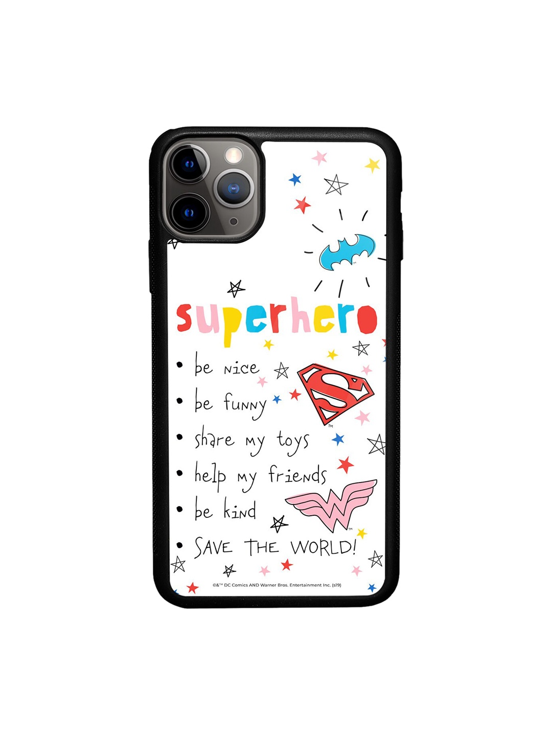 

macmerise Superhero To Do List Design Printed iPhone 11 Pro Max Bumper Case, White