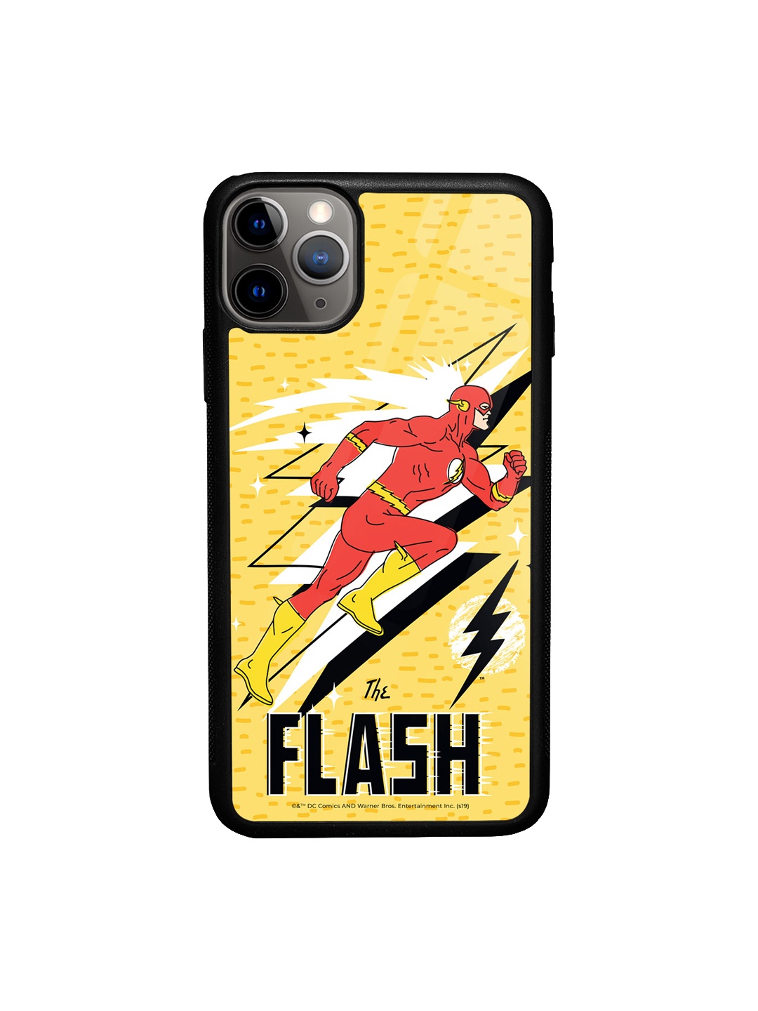 

macmerise The Flash Design Printed iPhone 11 Pro Max Bumper Case, Yellow