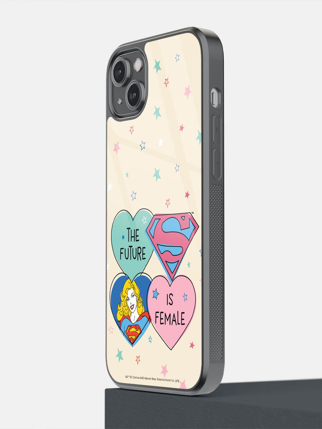 

macmerise Supergirl Future Design Printed iPhone 14 Plus Bumper Case, Cream