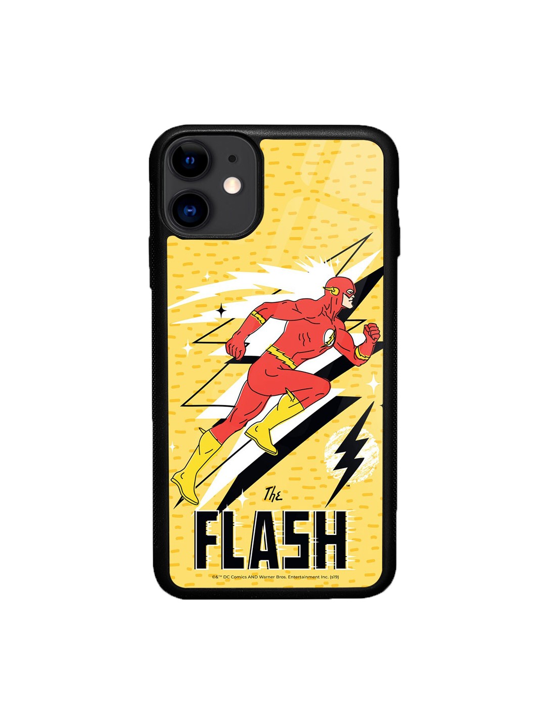 

macmerise The Flash Design iPhone 11 Glass Back Case, Yellow