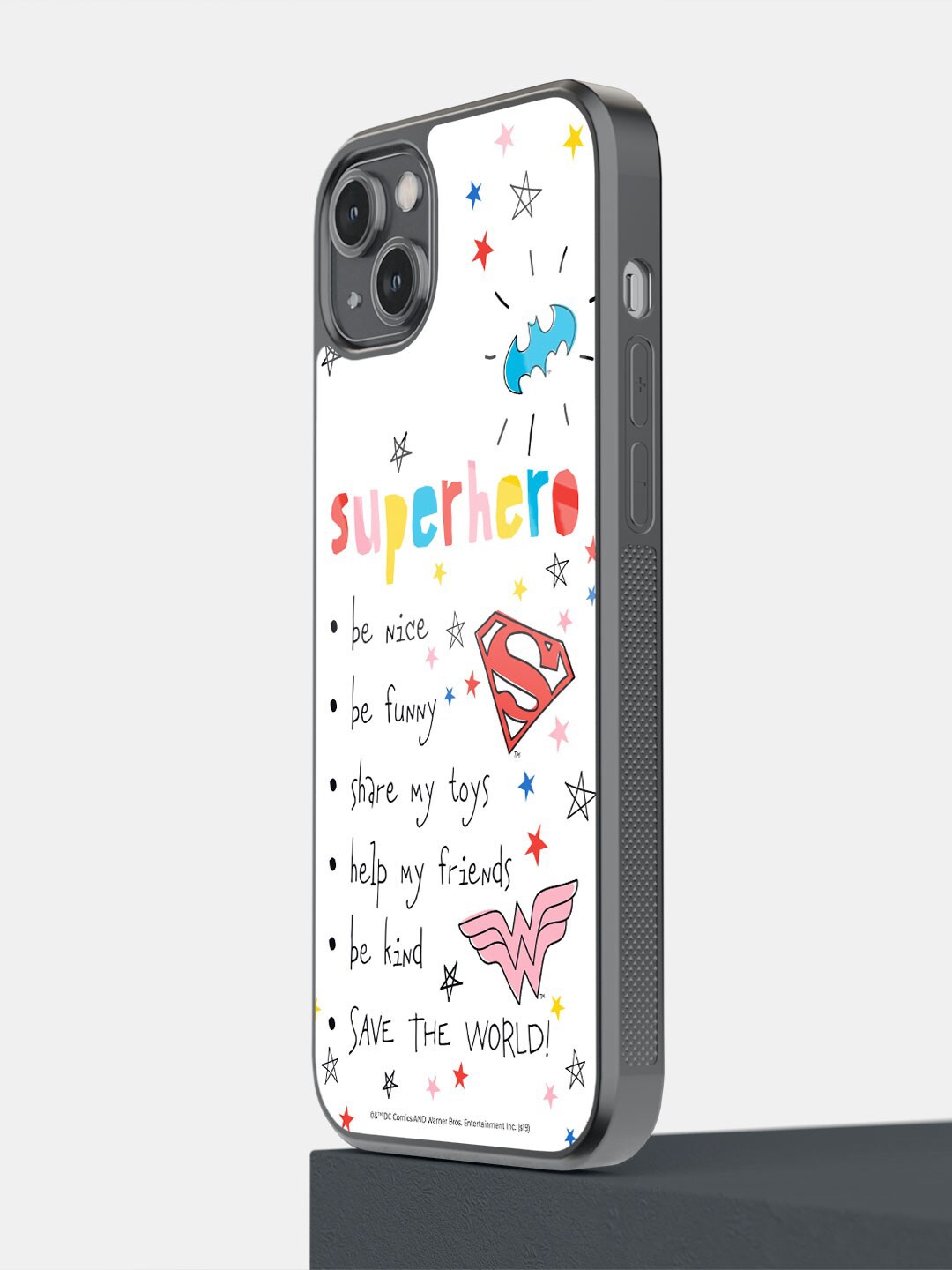 

macmerise Superhero To Do List Design iPhone 14 Plus Glass Phone Back Case, White