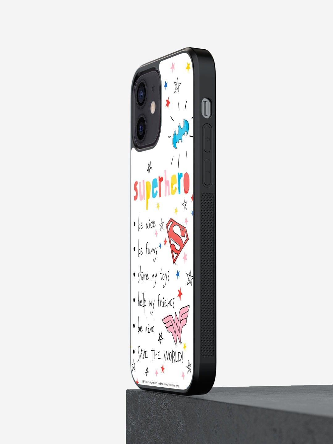 

macmerise Superhero To Do List Design iPhone 12 Glass Phone Back Case, White