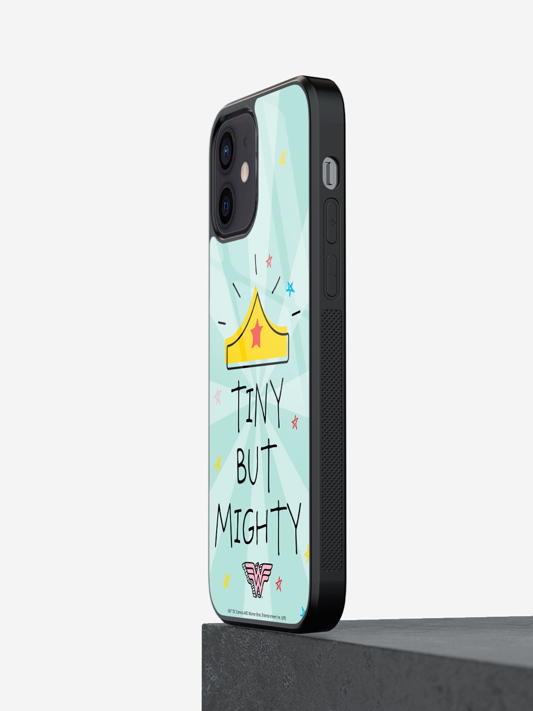 

macmerise WW Tiny But Mighty Design iPhone 12 Glass Phone Case, Blue