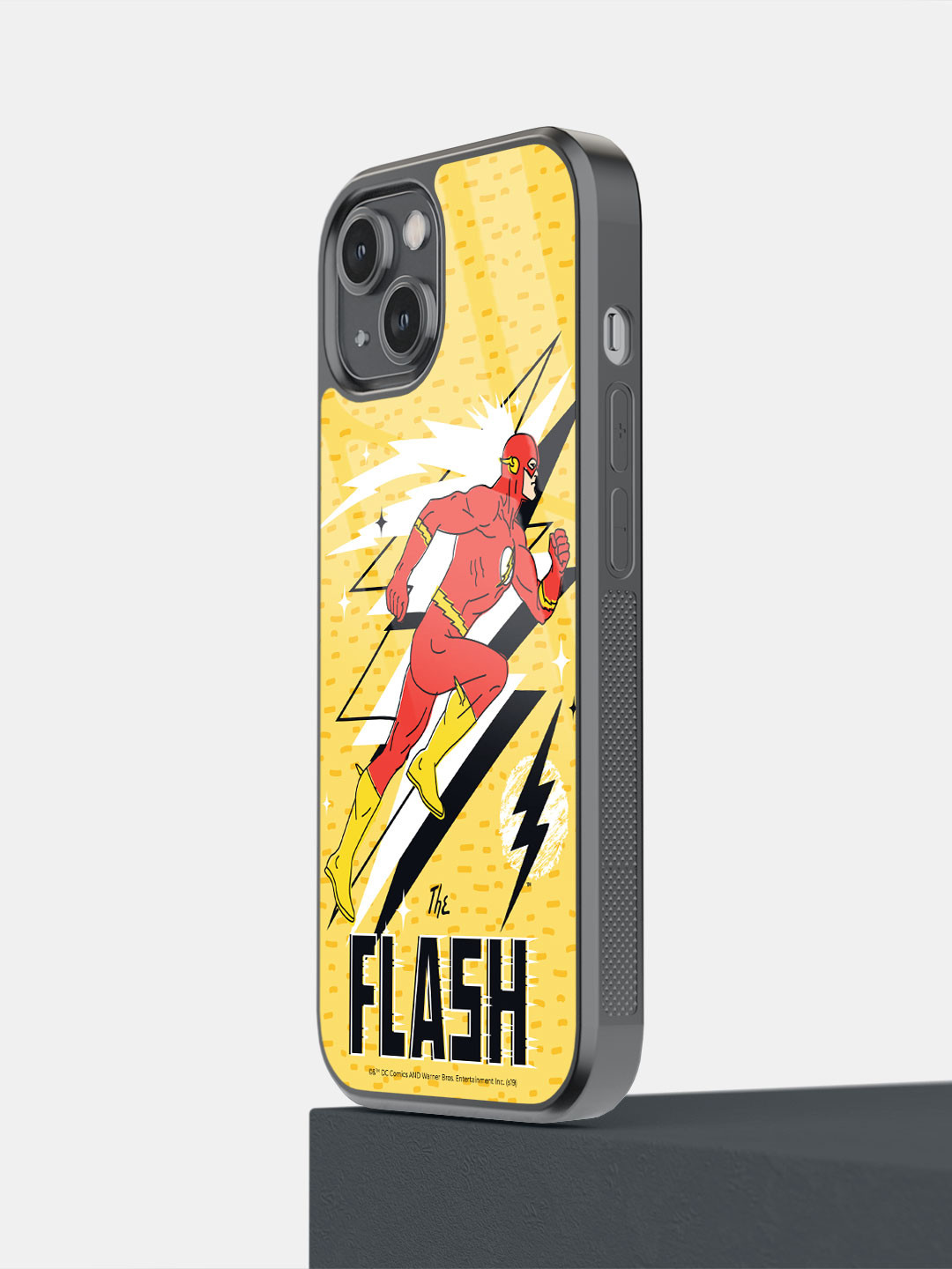 

macmerise The Flash Design iPhone 14 Glass Phone Case, Yellow