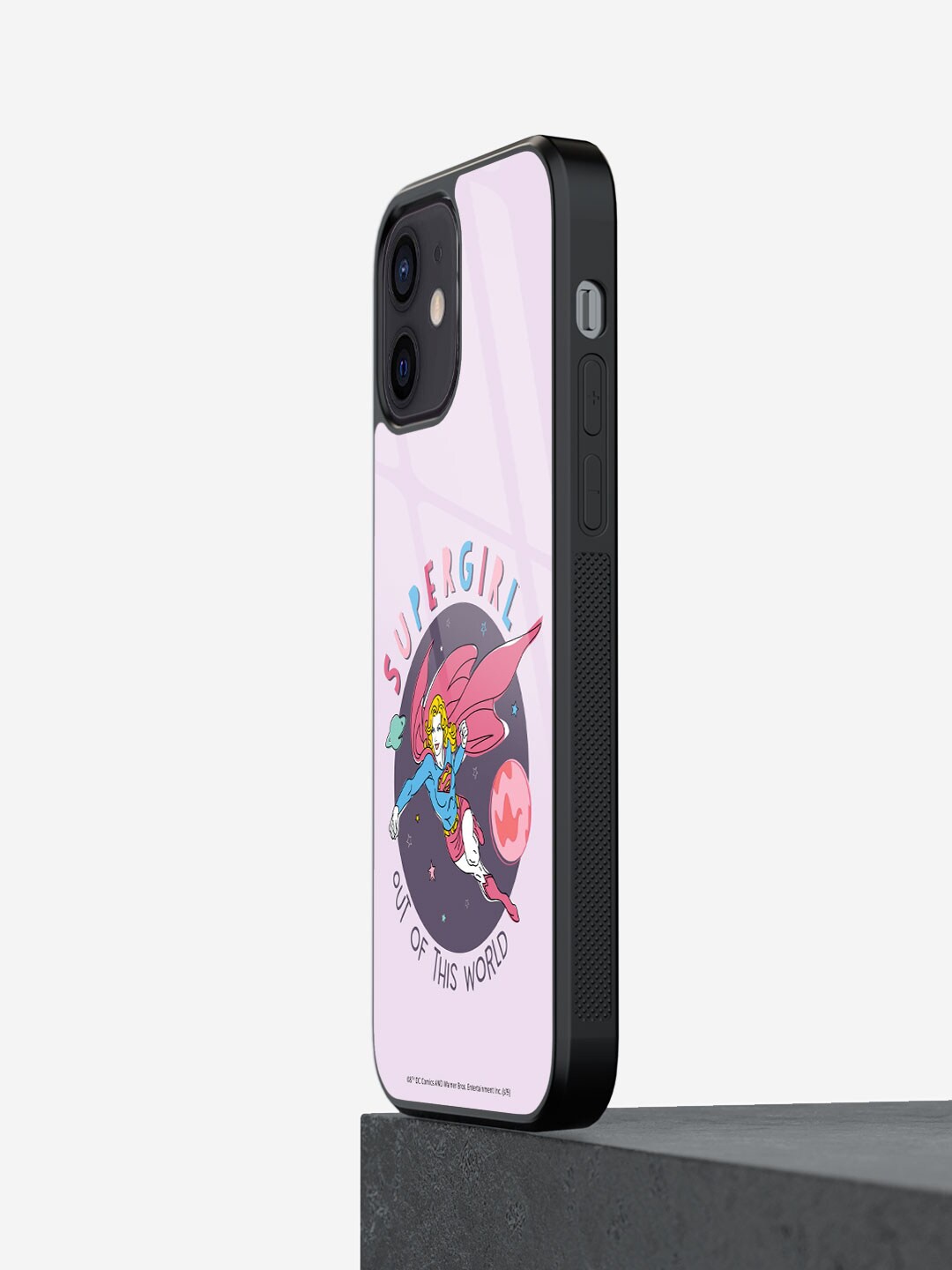 

macmerise Supergirl Design iPhone 12 Mini Glass Phone Case, Purple