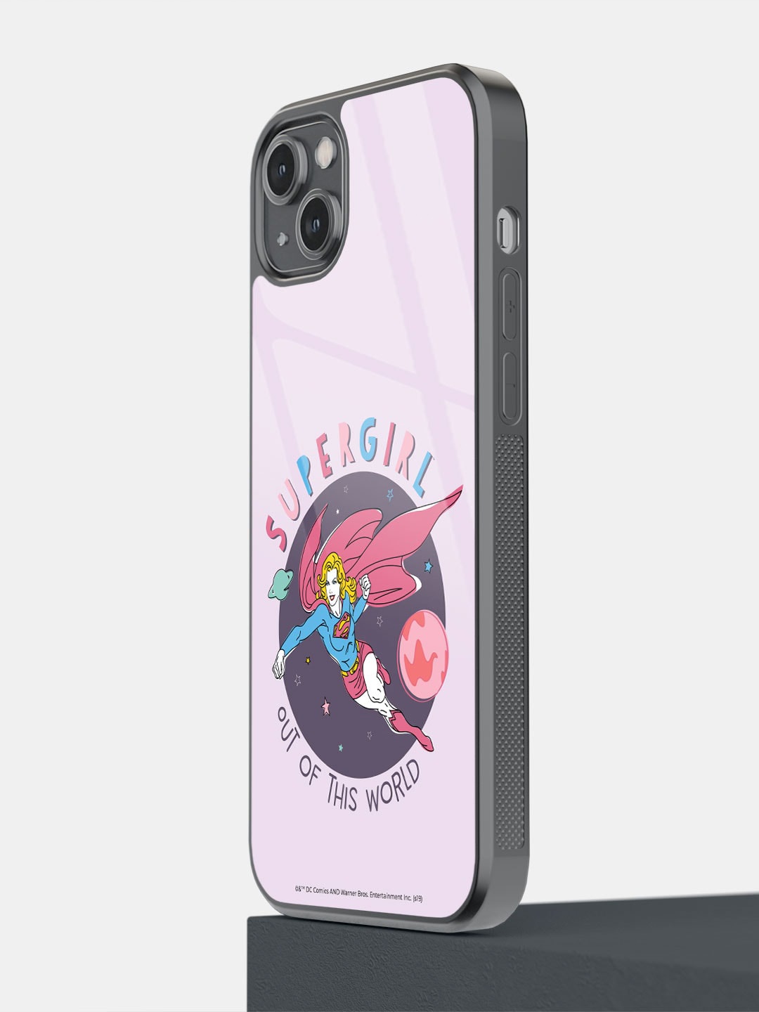 

macmerise Supergirl Design iPhone 14 Glass Phone Case, Purple