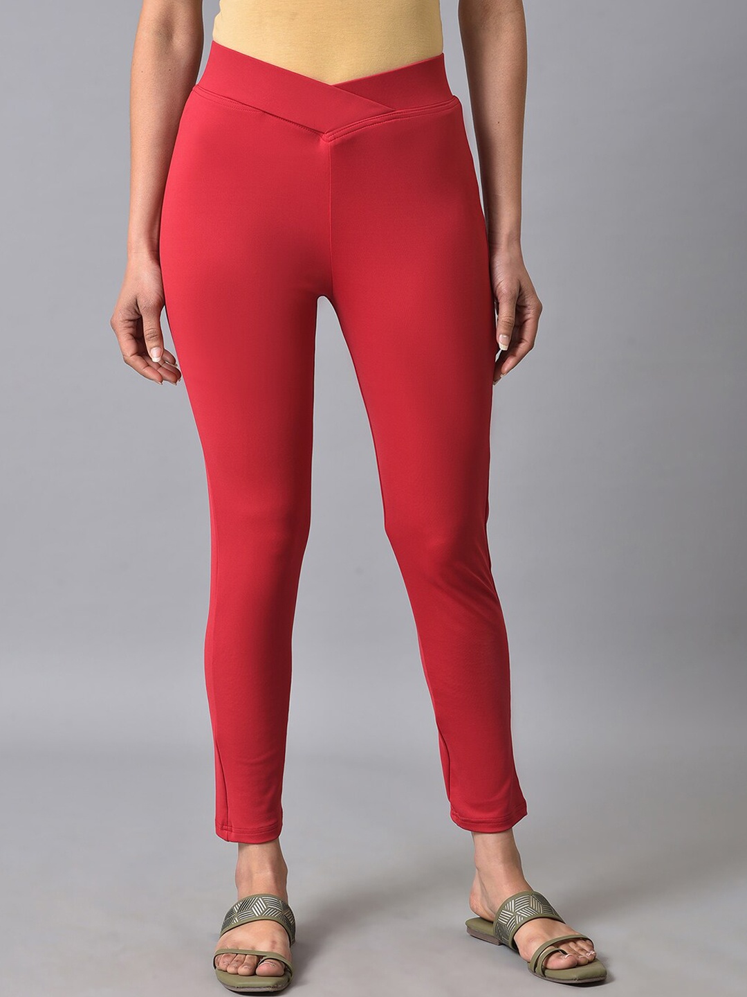 

elleven Ankle Length Leggings, Red