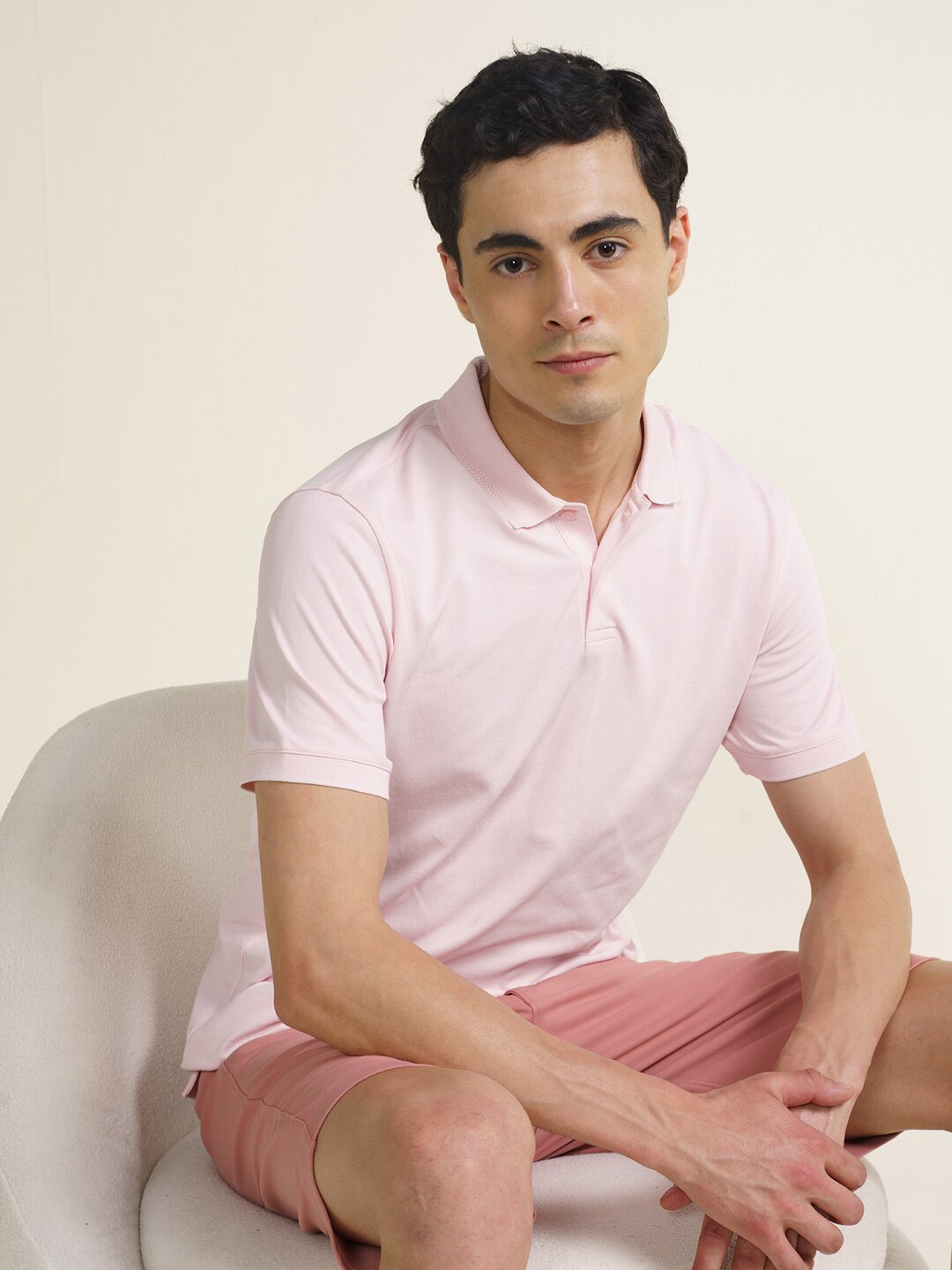 

DAMENSCH Thermoregulating Regular Fit Polo T-shirt, Pink