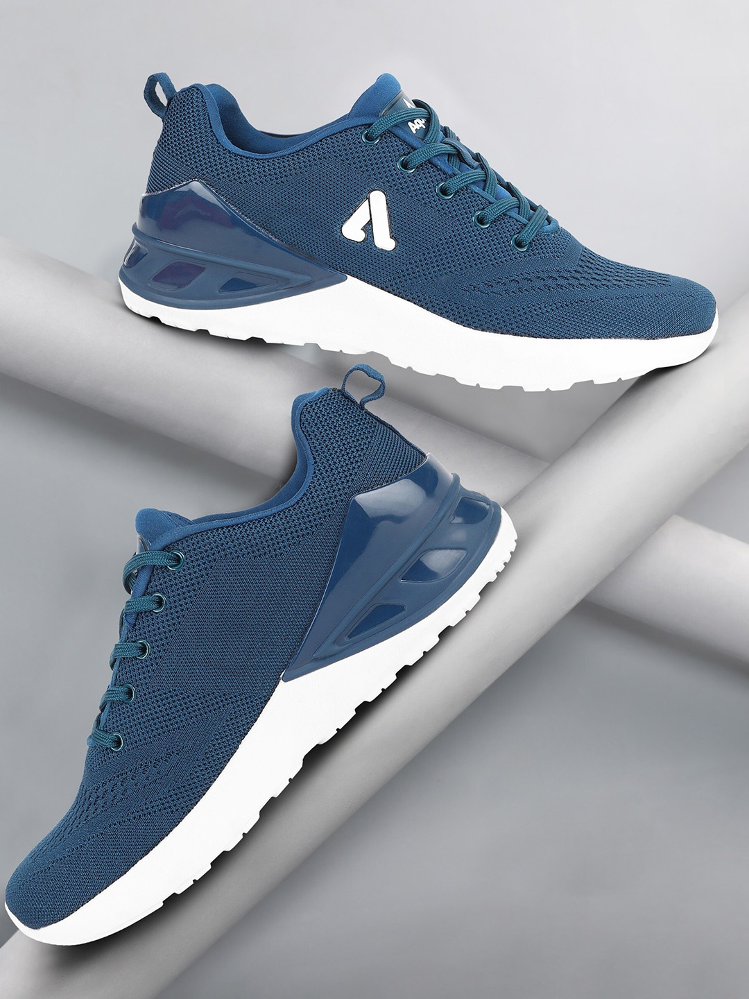 

Aqualite Men Elastic Fit Technology Non-Marking Running Sports Shoes, Teal