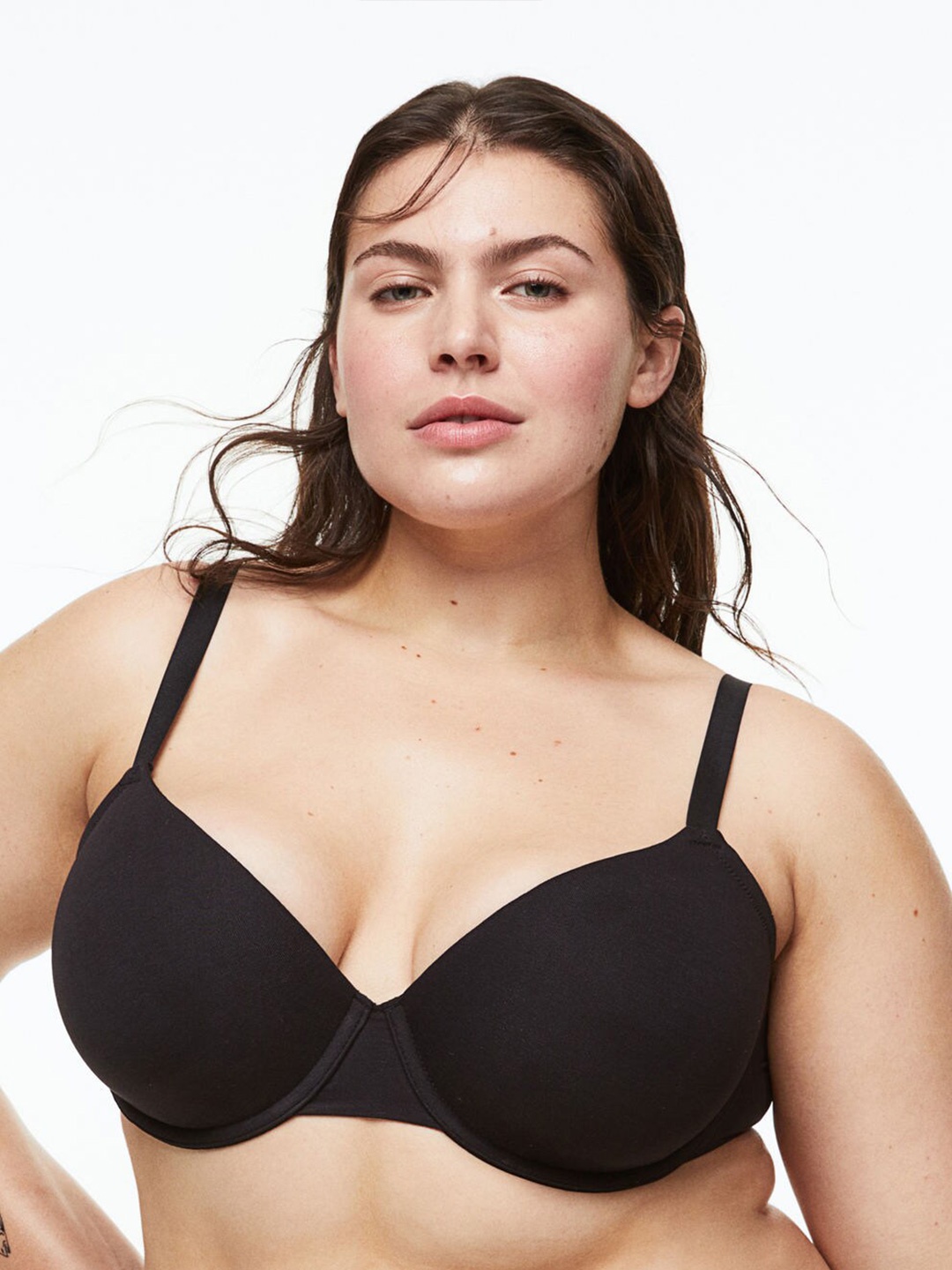 

H&M+ Women Plus Size 2-Pack Padded Bras, Beige