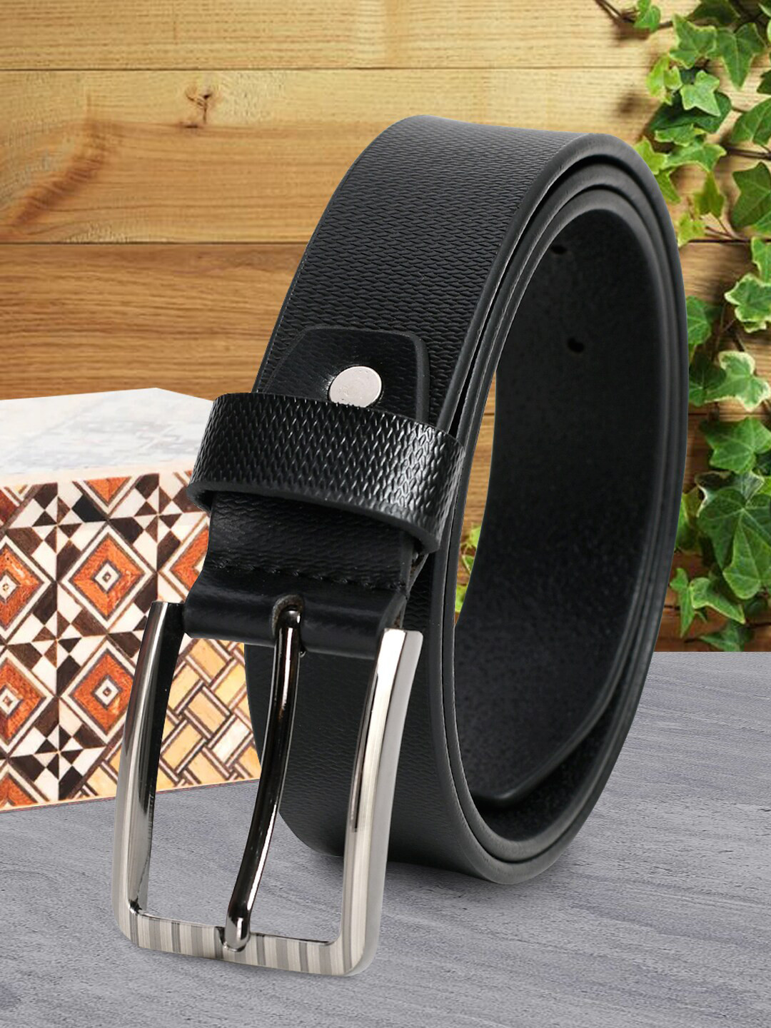 

Kastner Men Leather Formal Belt, Black