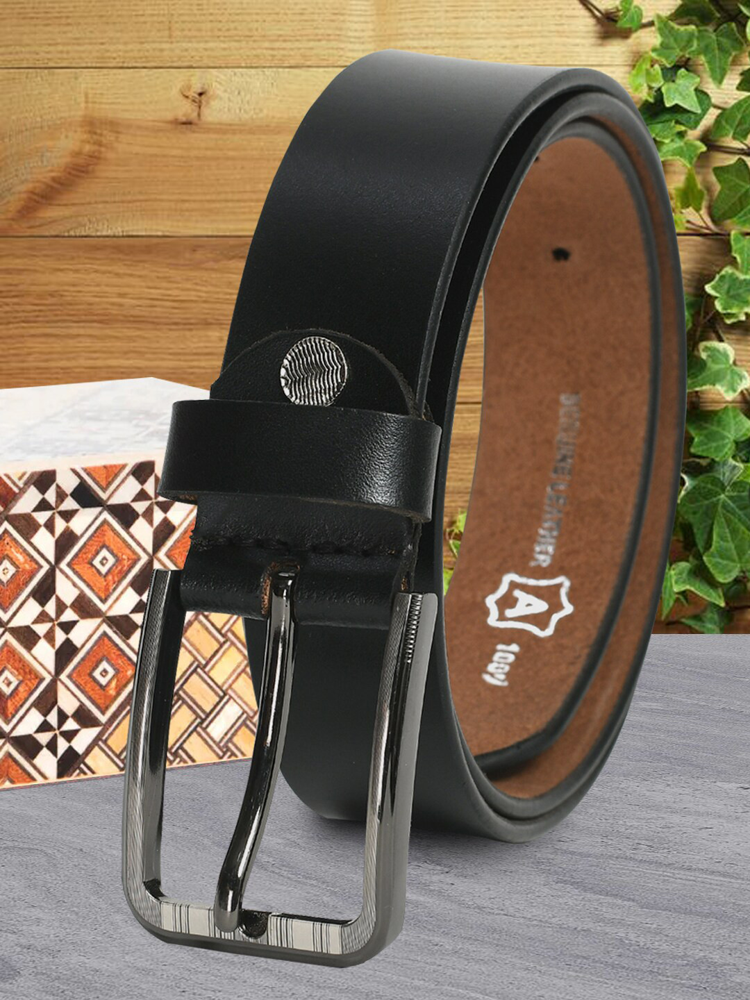 

Kastner Men Leather Formal Belt, Black