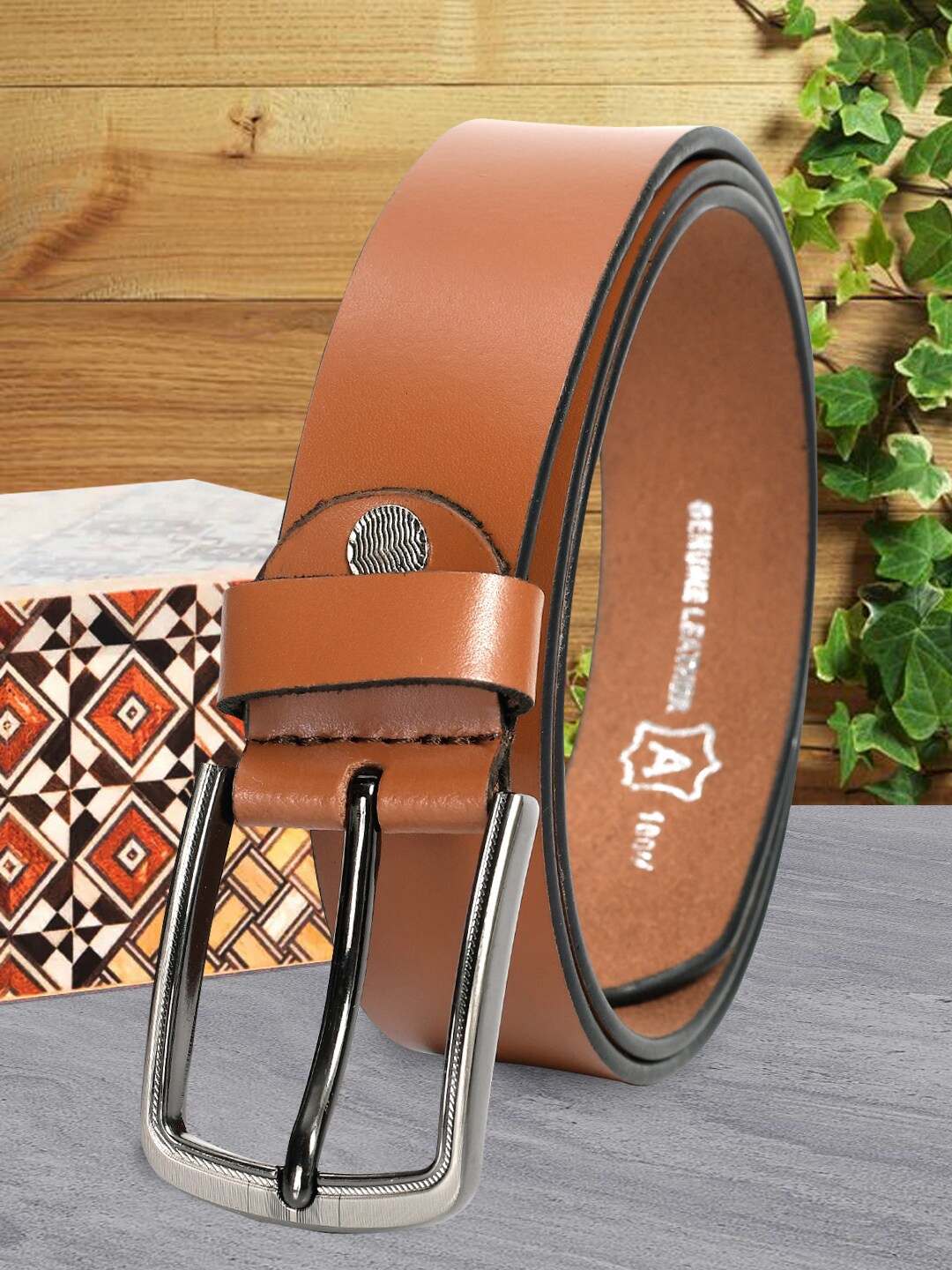 

Kastner Men Leather Formal Belt, Tan