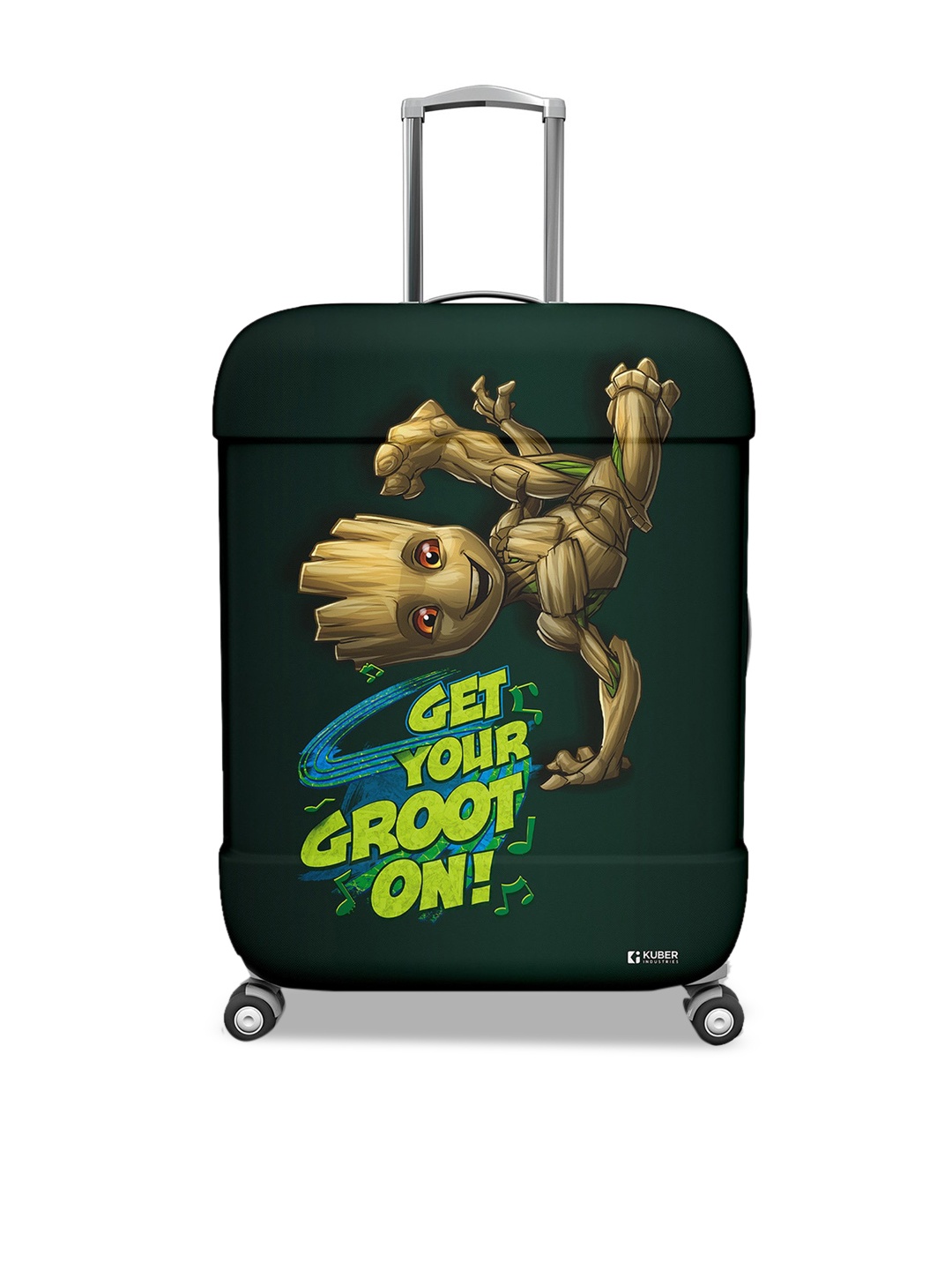 

Kuber Industries Marvel I Am Groot Printed Water Resistant Luggage Cover-Large, Green