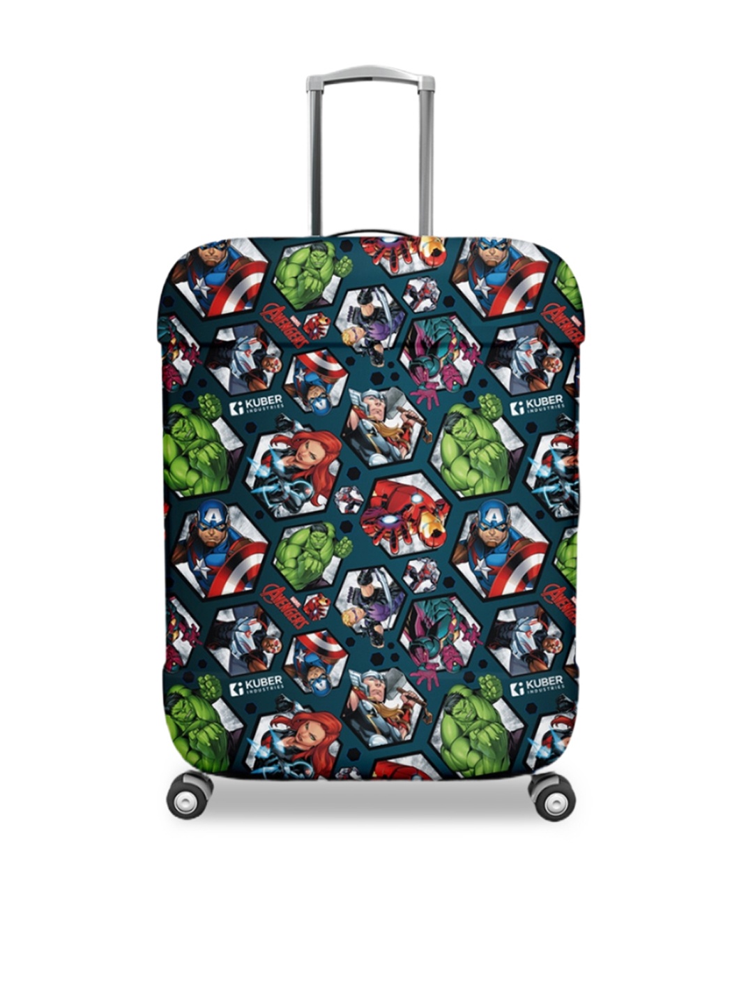 

Kuber Industries Marvel Avengers Printed Water Resistant Anti Wrinkle Luggage Cover, Blue