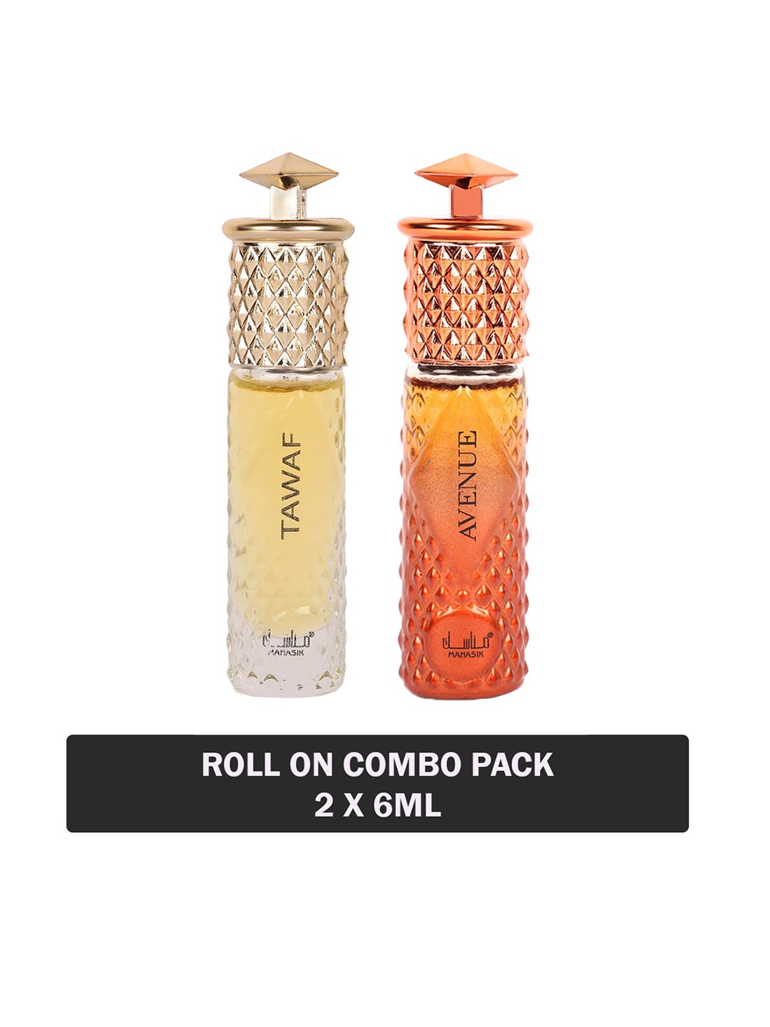 

MANASIK Set of Tawaf & Avenue Long Lasting Attars - 6 ml Each, Yellow