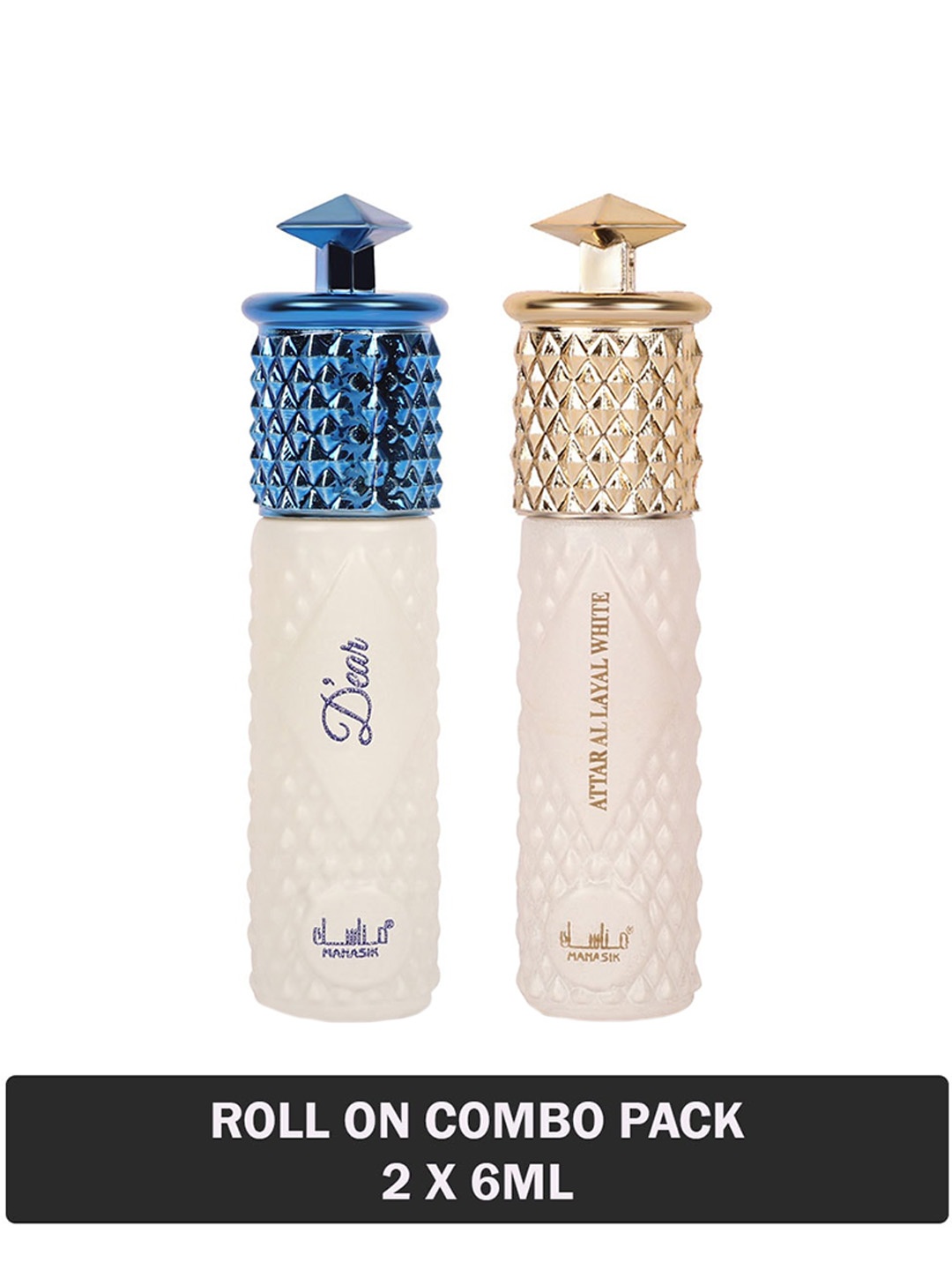 

MANASIK Set of D'ear & Al Layal White Long Lasting Attars - 6 ml Each