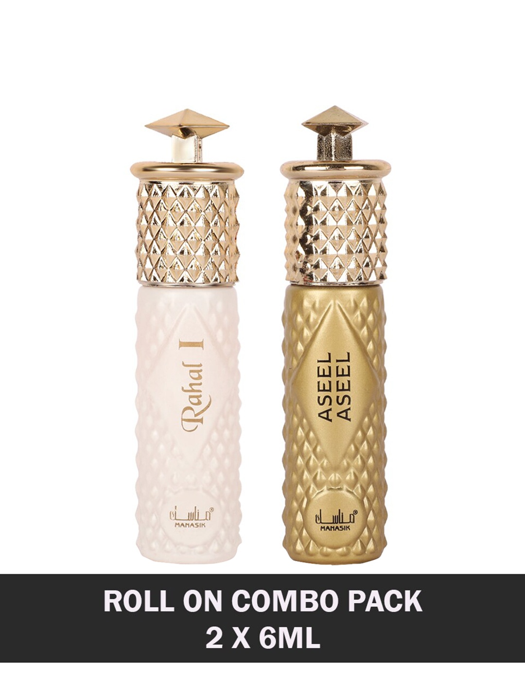 

MANASIK Set of Rahal I & Aseel Aseel Long-Lasting Roll-On Attar - 6 ml each, White