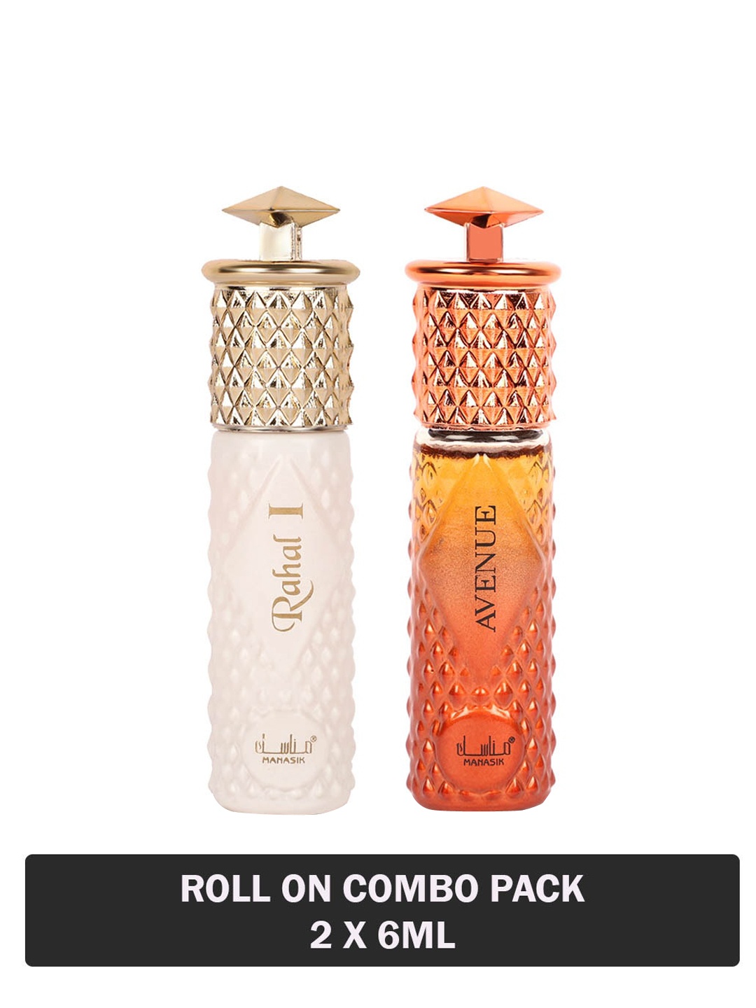 

MANASIK Set Of 2 Long-Lasting Roll-On Attars 6ml Each- Rahal I & Avenue, Multi