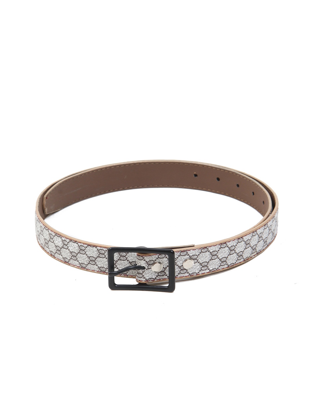 

Calvadoss Women Printed Synthetic Leather Belt, Beige