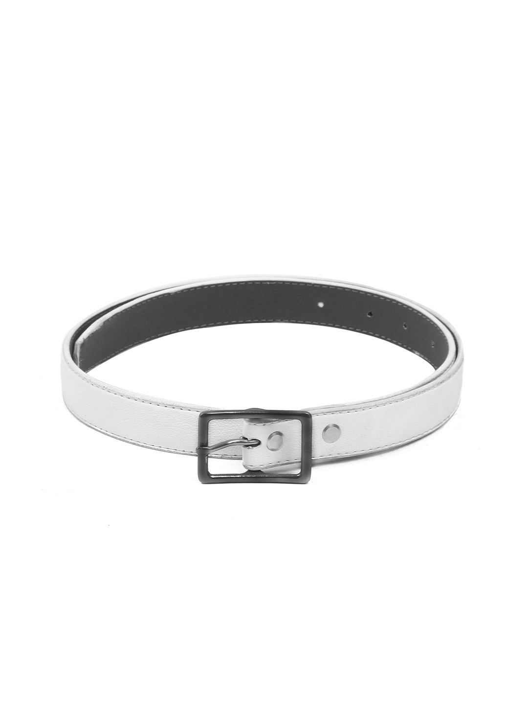 

Calvadoss Women Synthetic Leather Belt, White