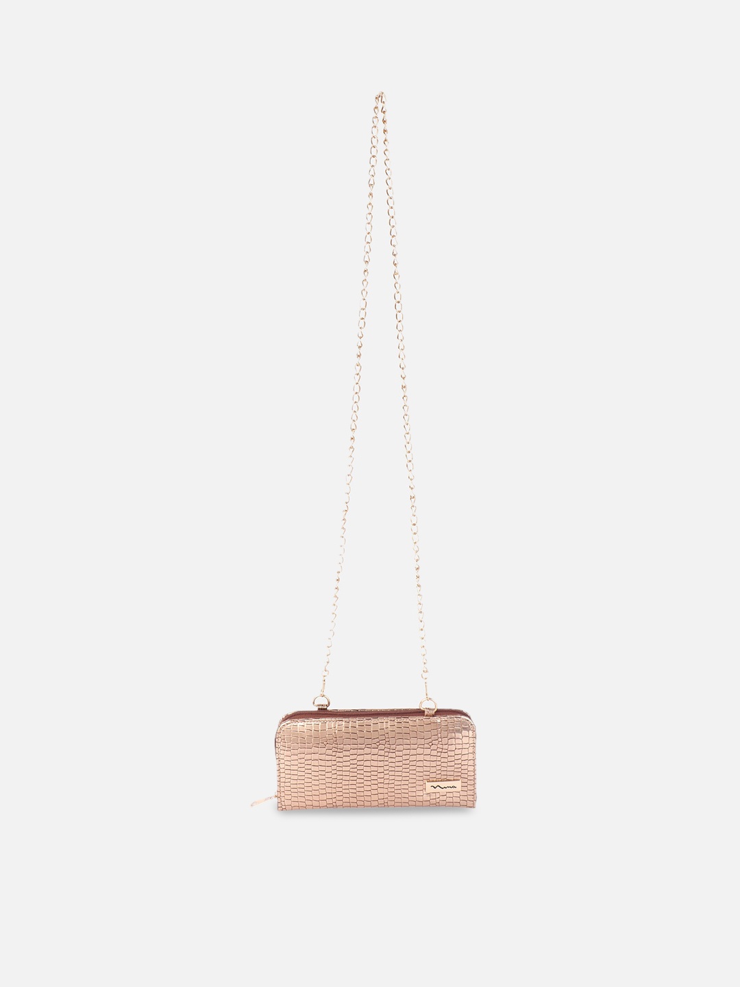 

ATHLISIS Textured Swagger Sling Bag, Rose gold