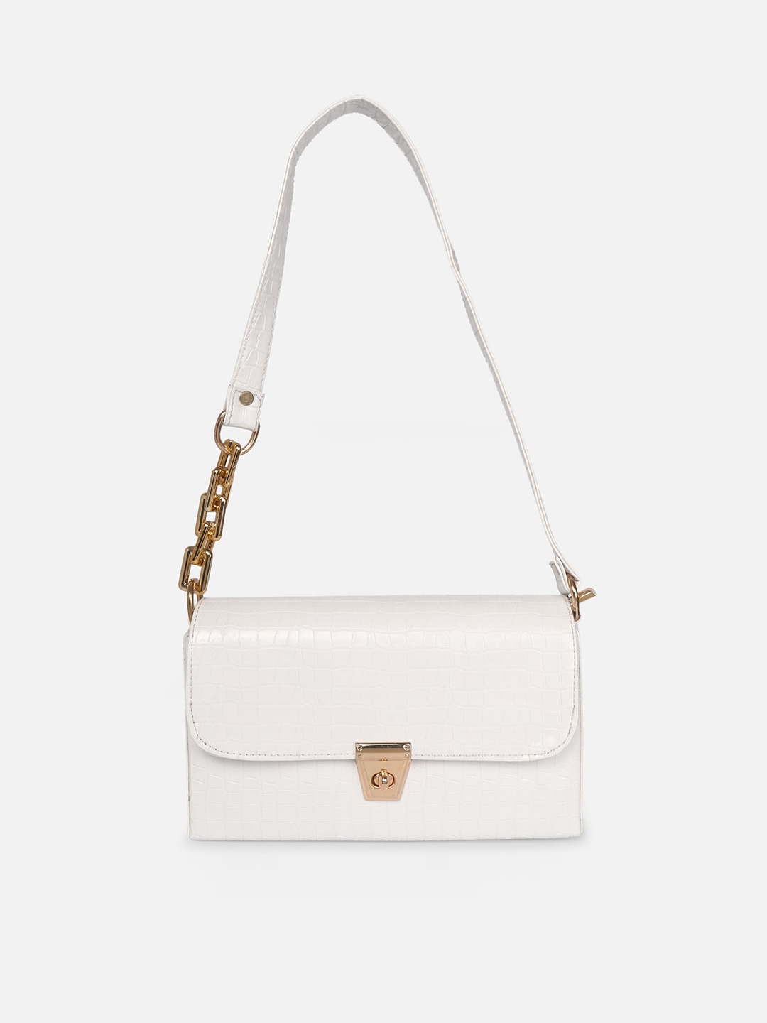 

ATHLISIS Women Textured PU Structured Shoulder Bag, White