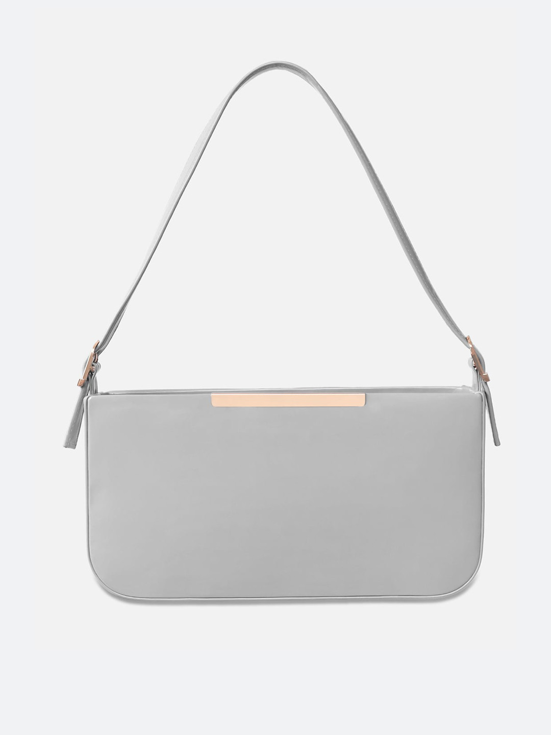 

ATHLISIS Pu Structured Shoulder Bag, Grey