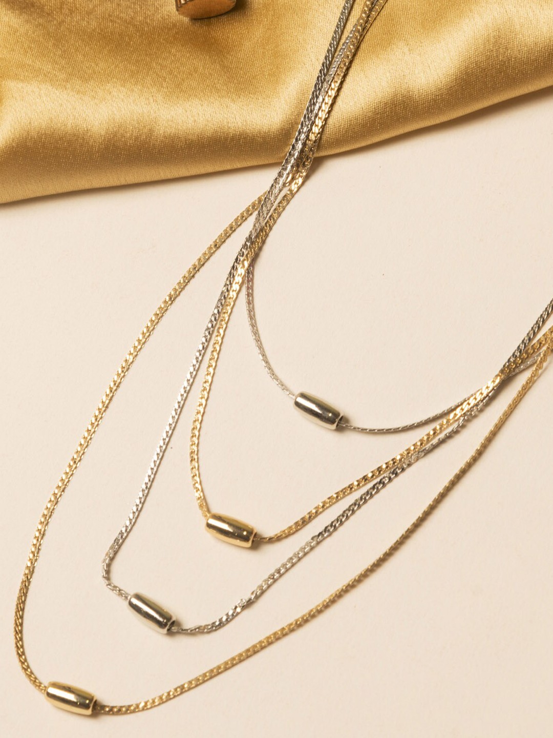 

Jewelz Pack Of 2 Gold-Plated Layered Chain with Earrings